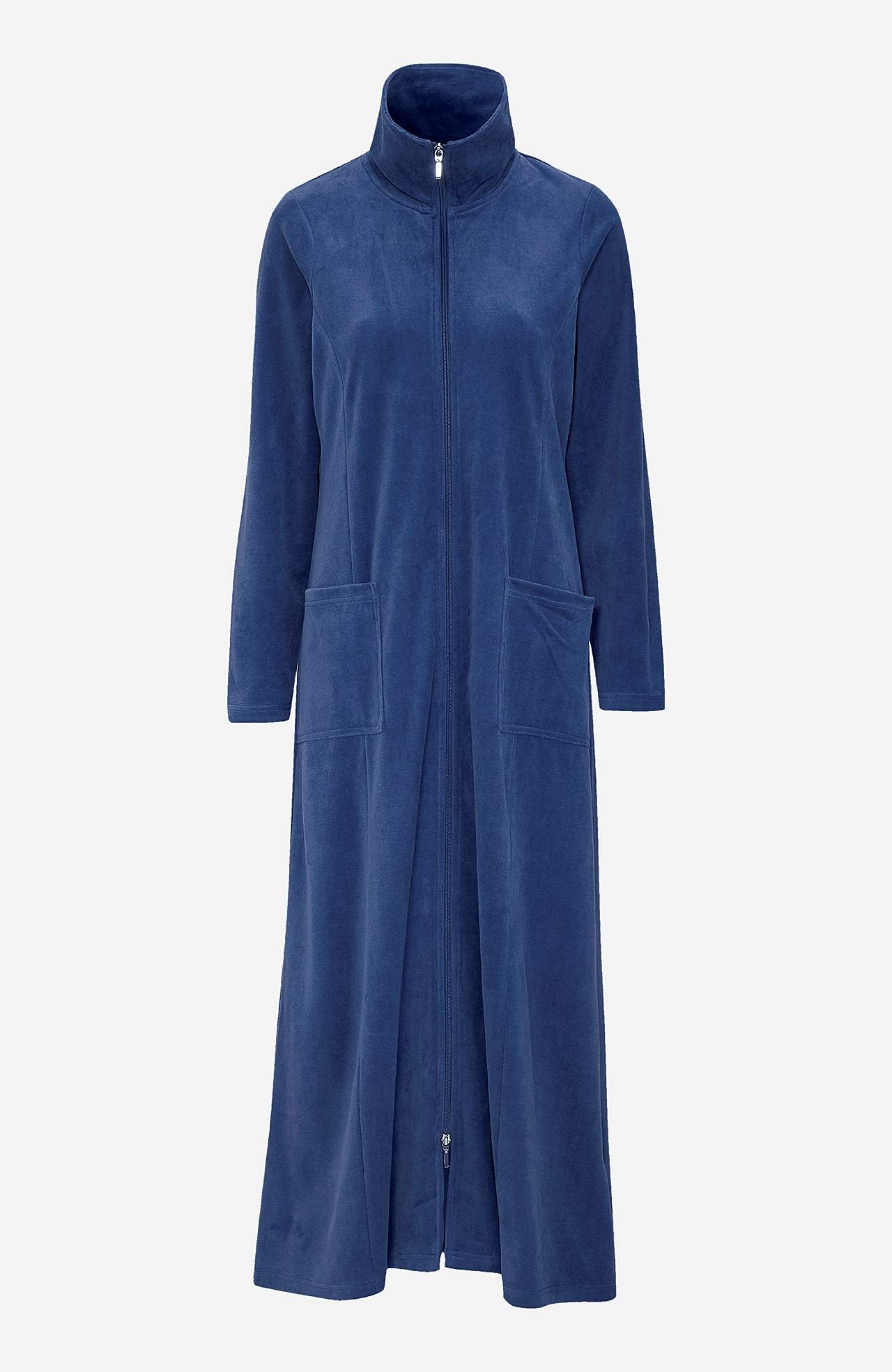 Lång morgonrock i velour