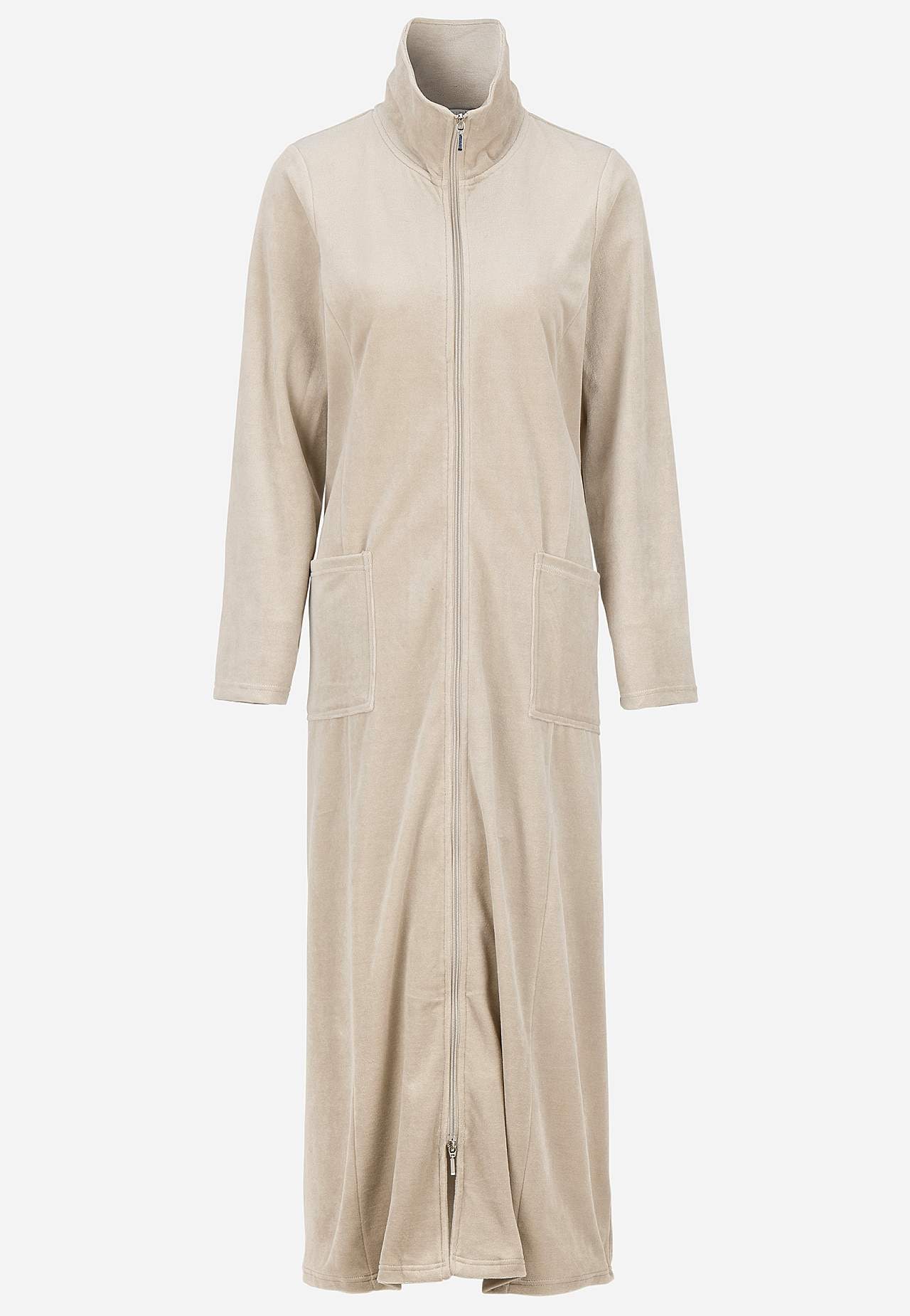 Lång morgonrock i velour