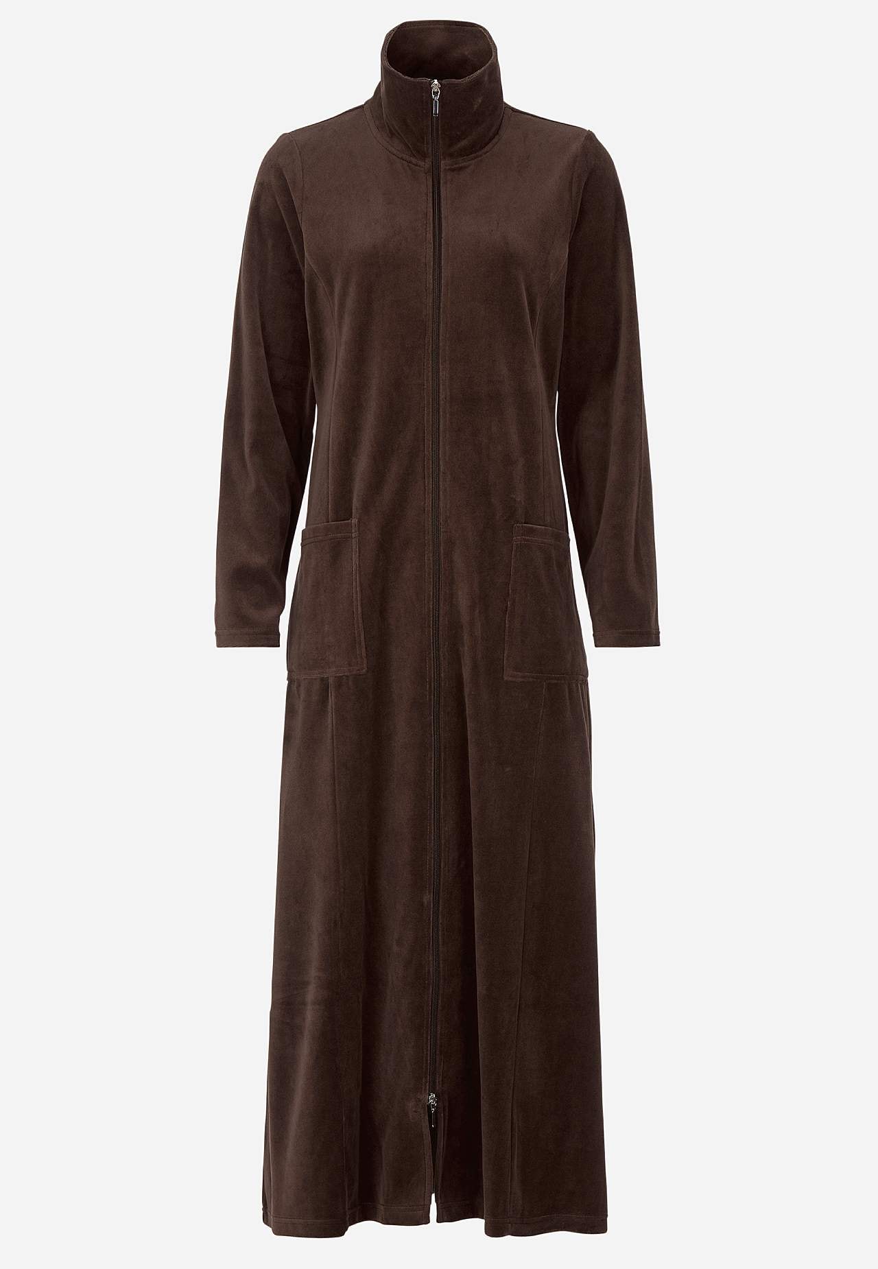 Lång morgonrock i velour Wilma