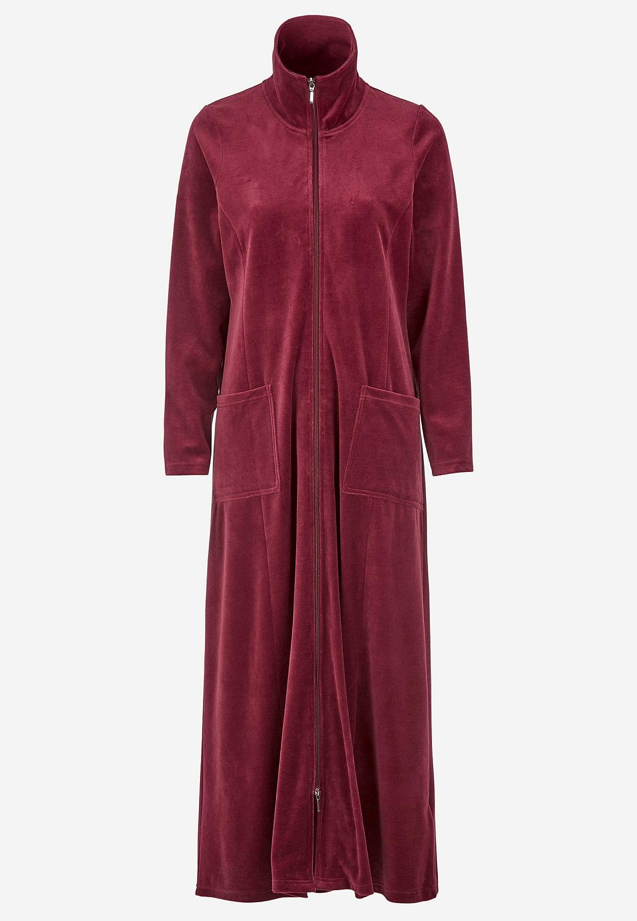 Lång morgonrock i velour