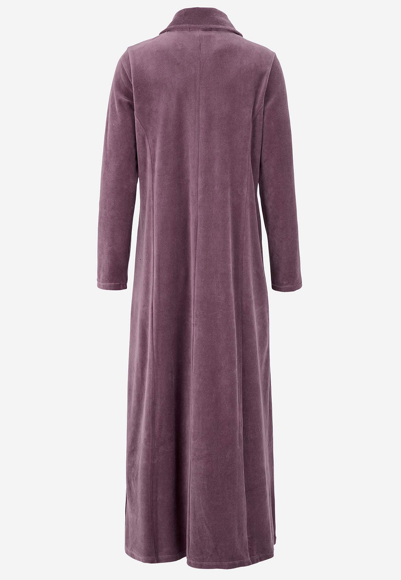 Lång morgonrock i velour Wilma