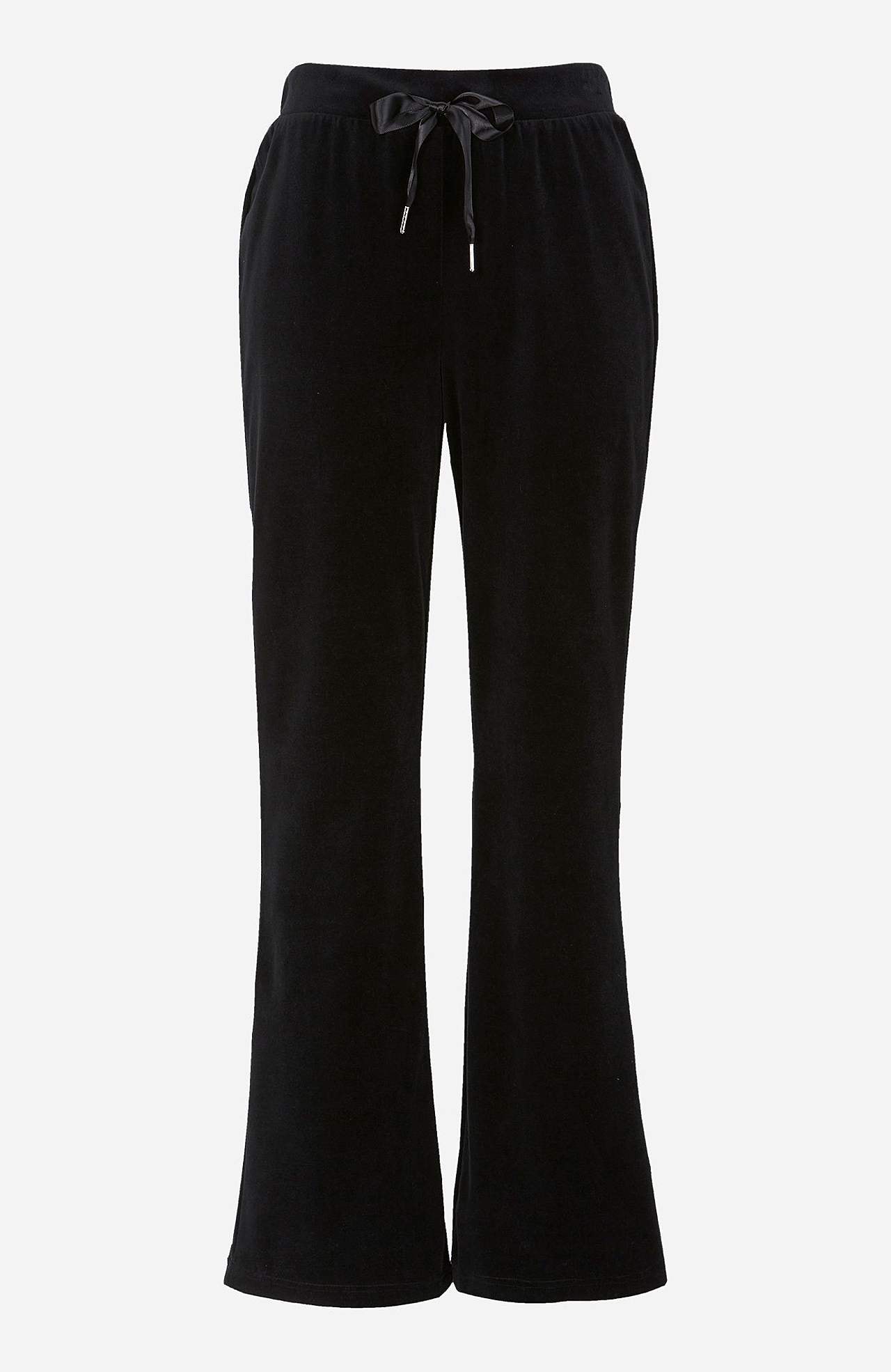 Velourbyxa med bootcut