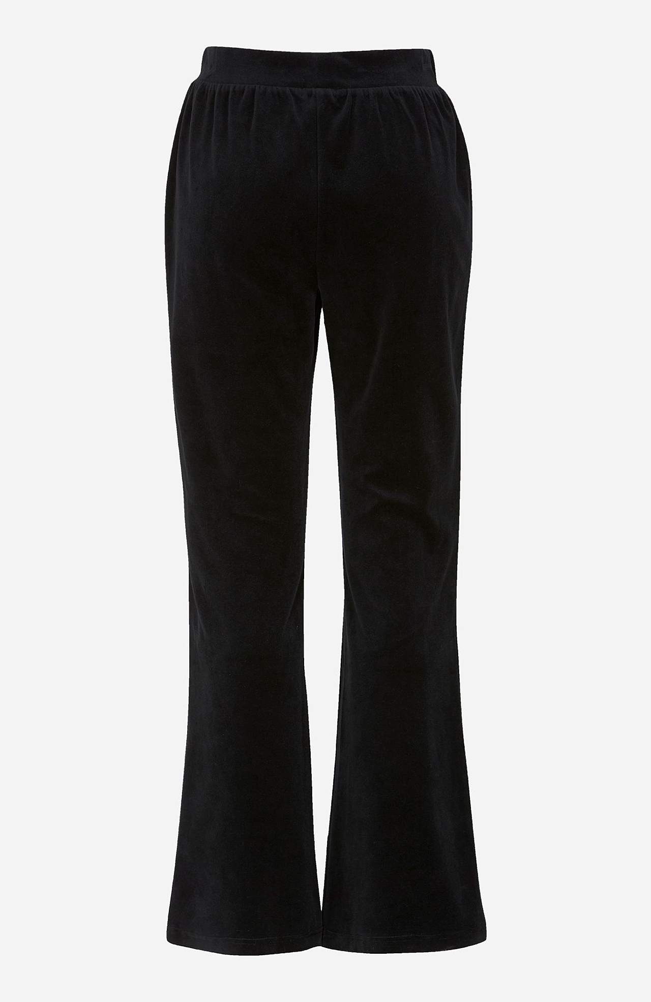 Velourbyxa med bootcut