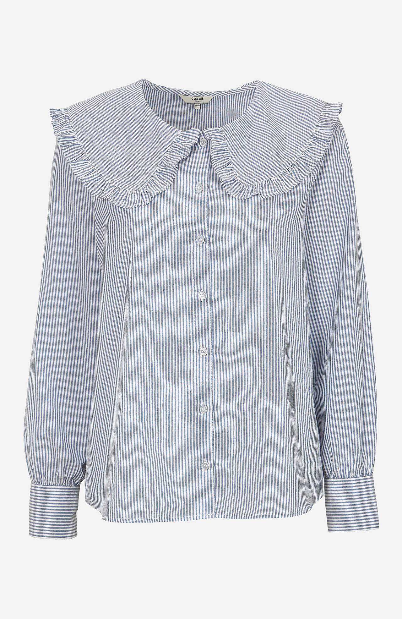 Blus med volangkrage Maude