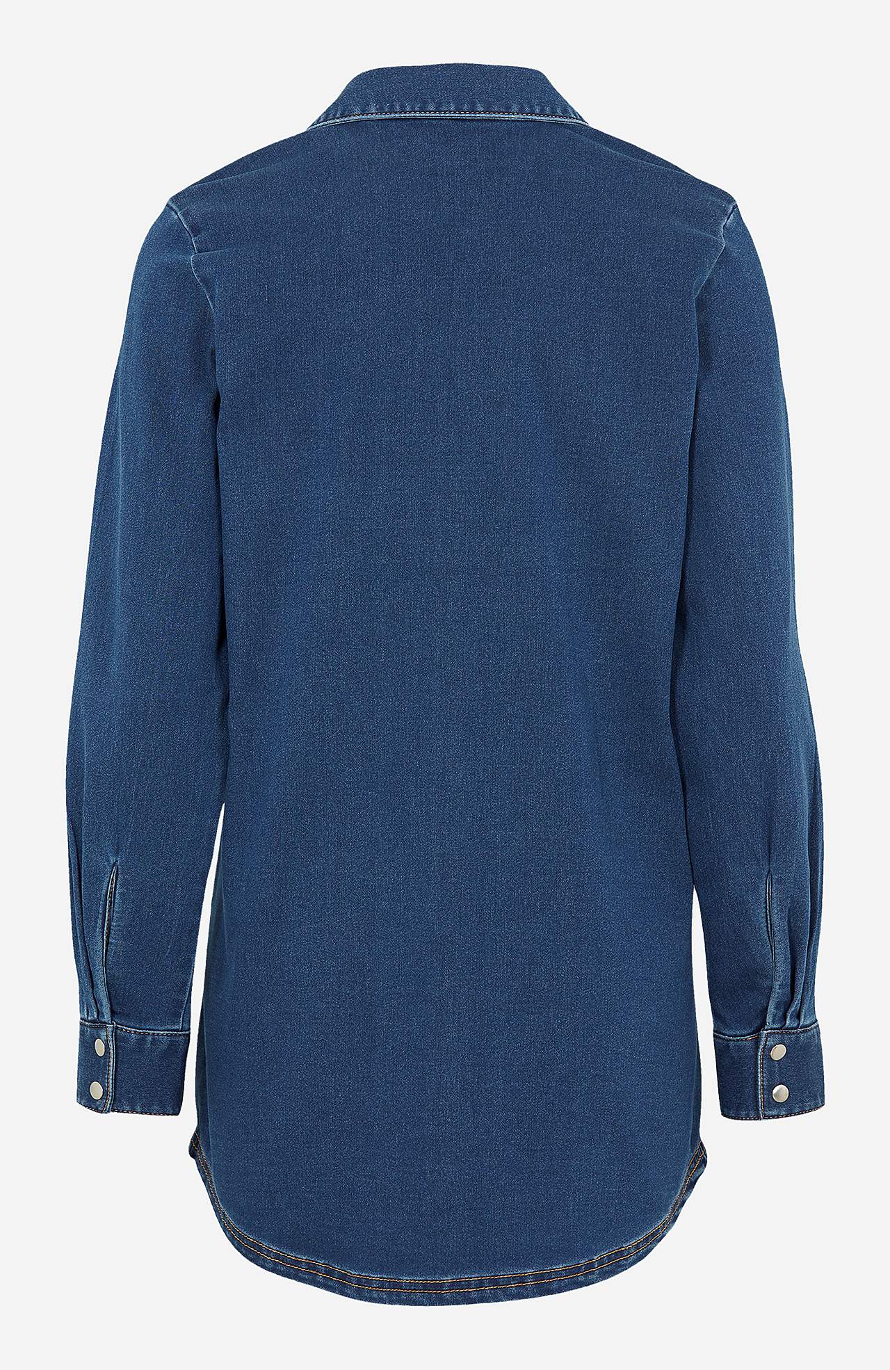 Långärmad jeansskjorta