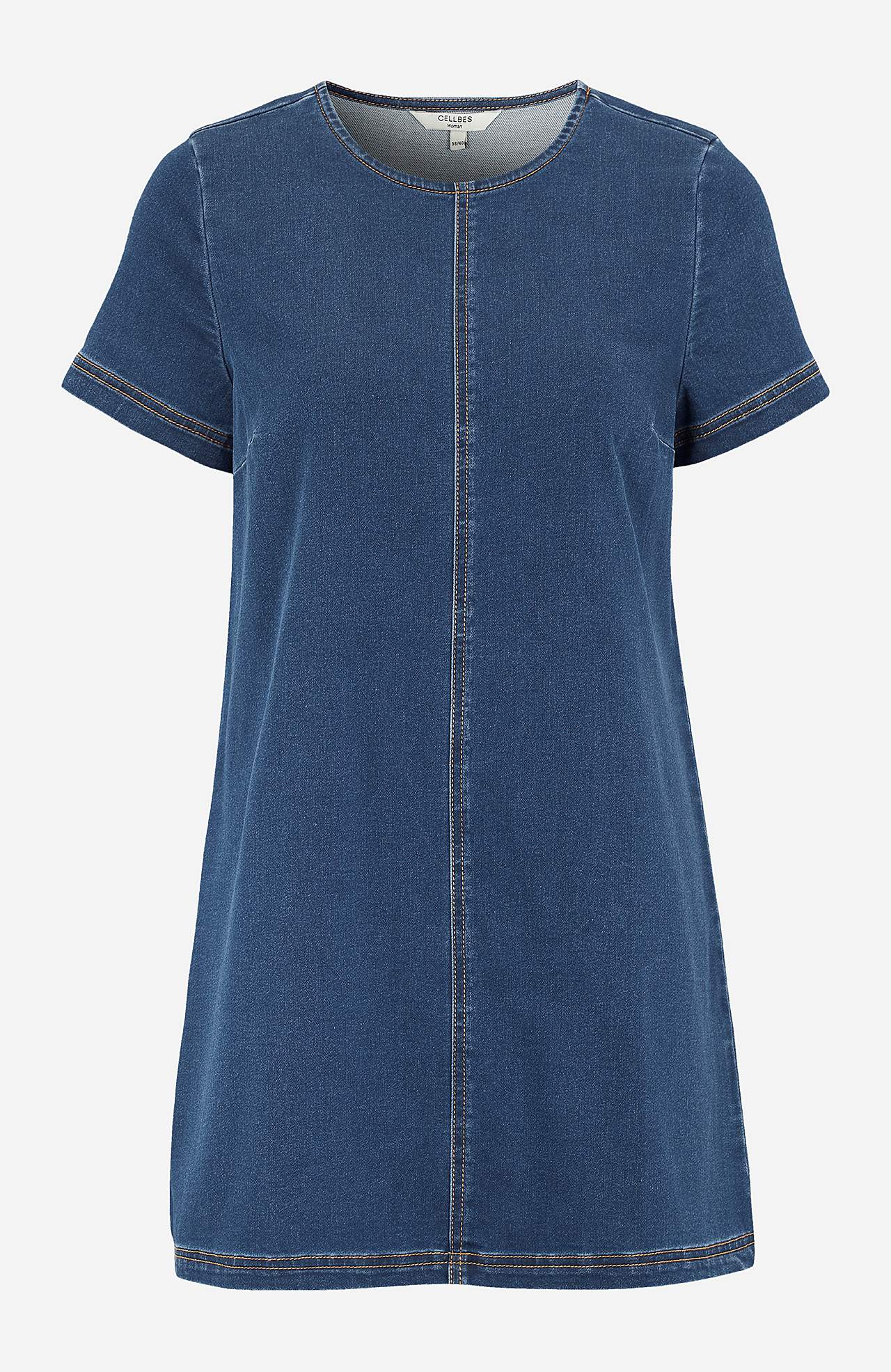 Kortärmad denimtunika