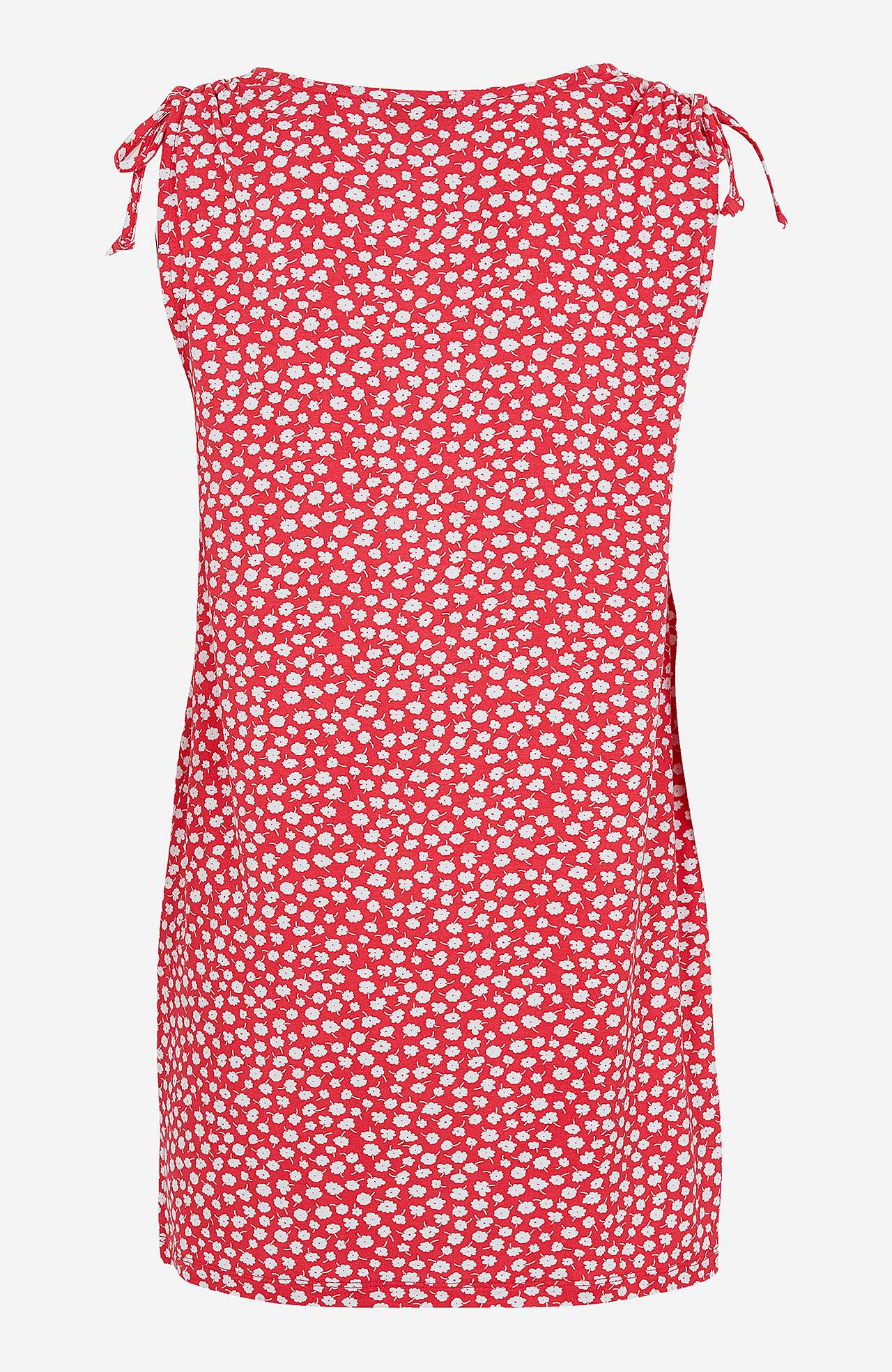 Mönstrad trikåtunika med knytdesign