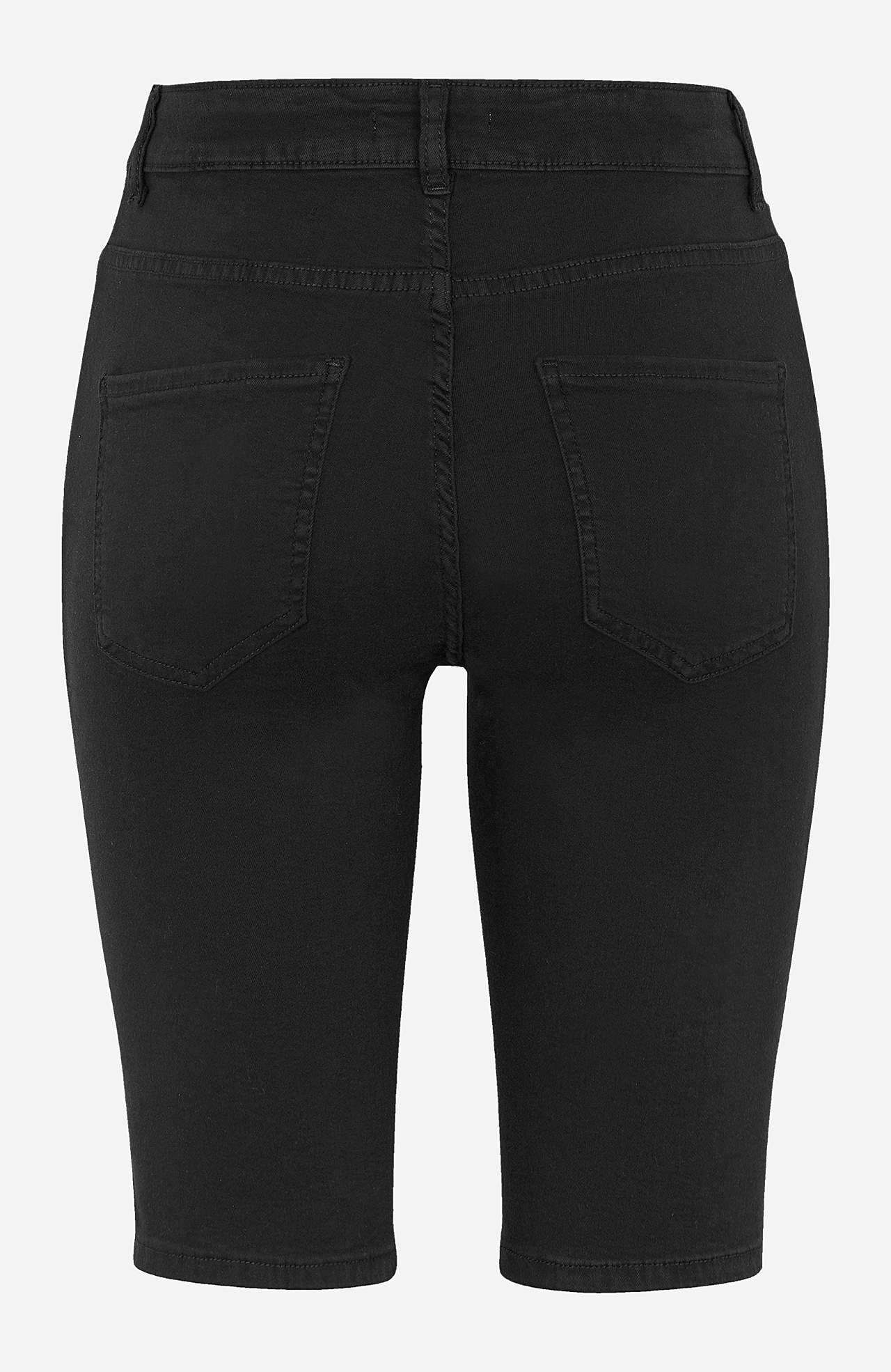 Stretchiga jeansshorts med långt ben Ella
