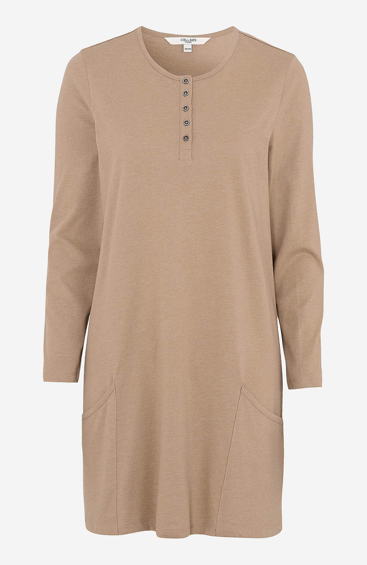 Långärmad trikåtunika med fickor Hilda