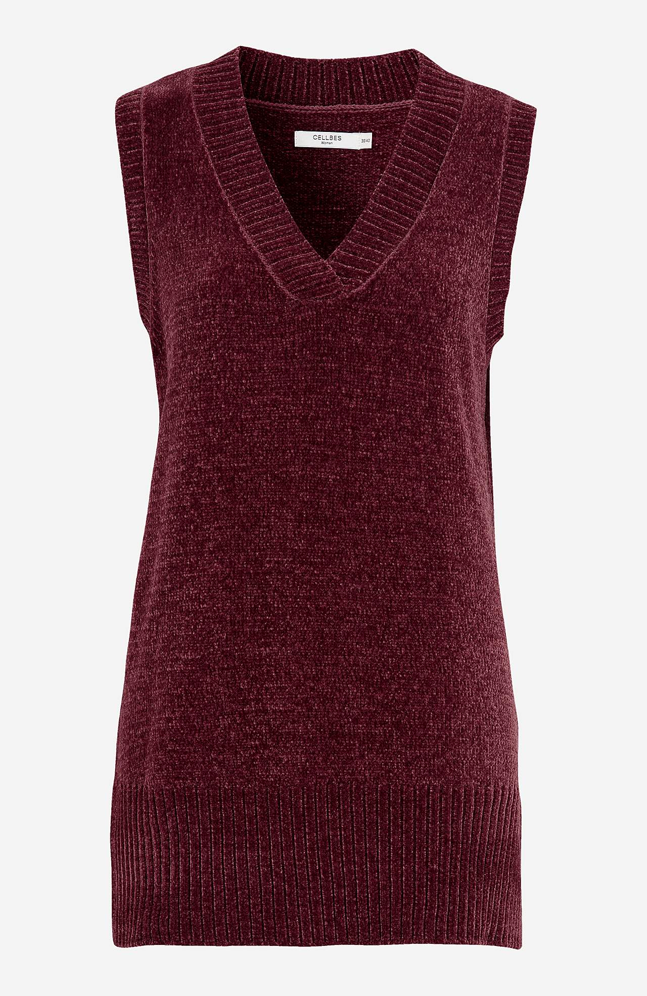 Mjuk väst i chenille