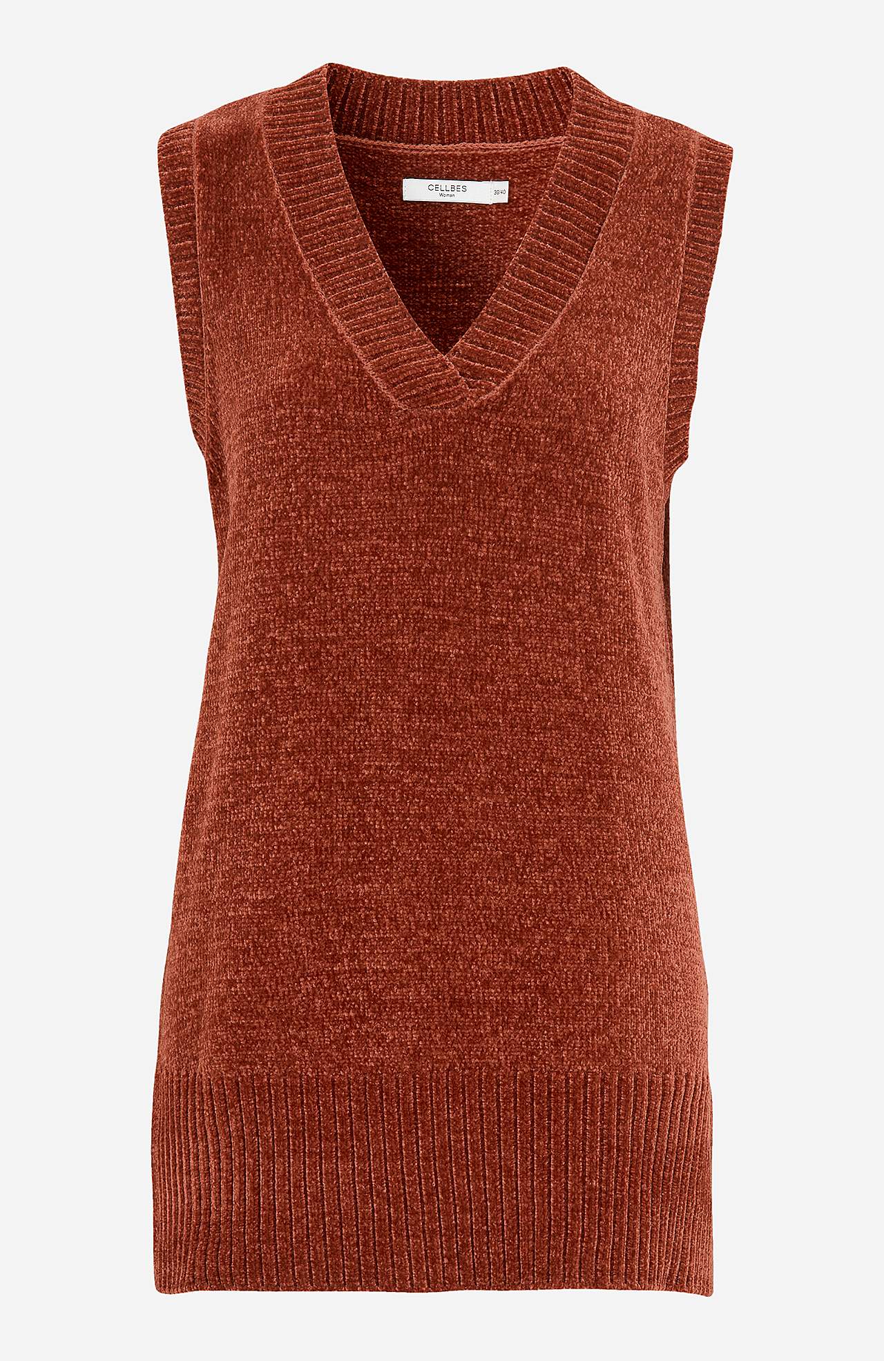 Mjuk väst i chenille