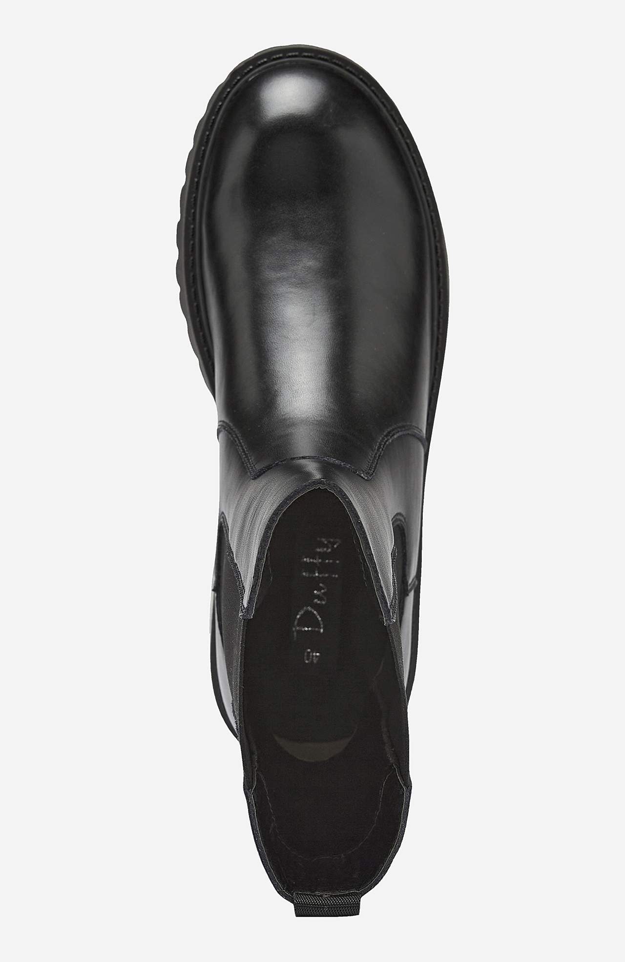Höga chelseaboots med gummisula