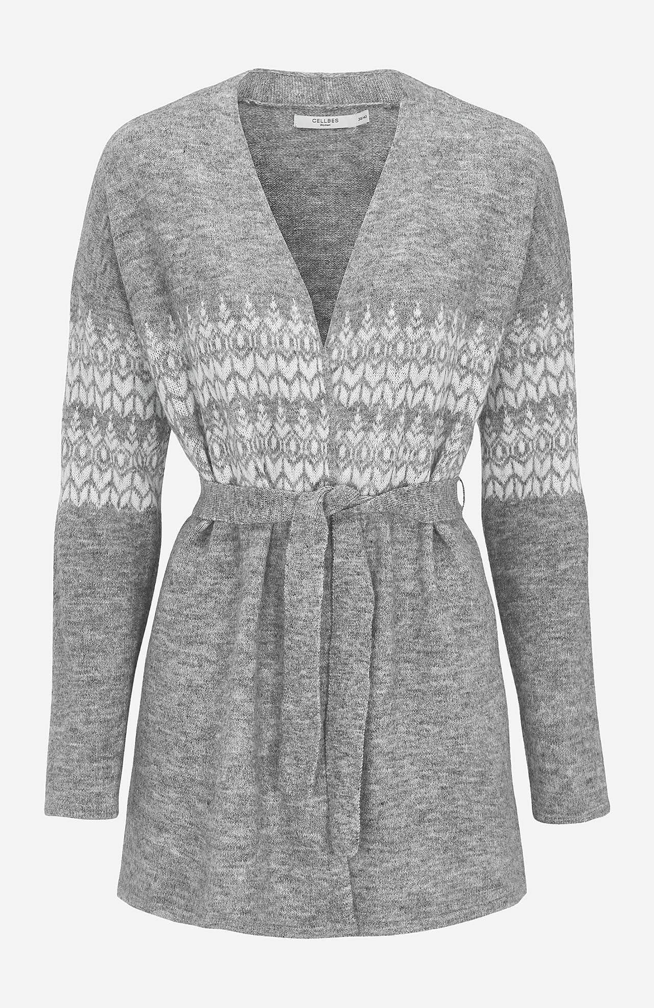Jacquardstickad cardigan Bonnie
