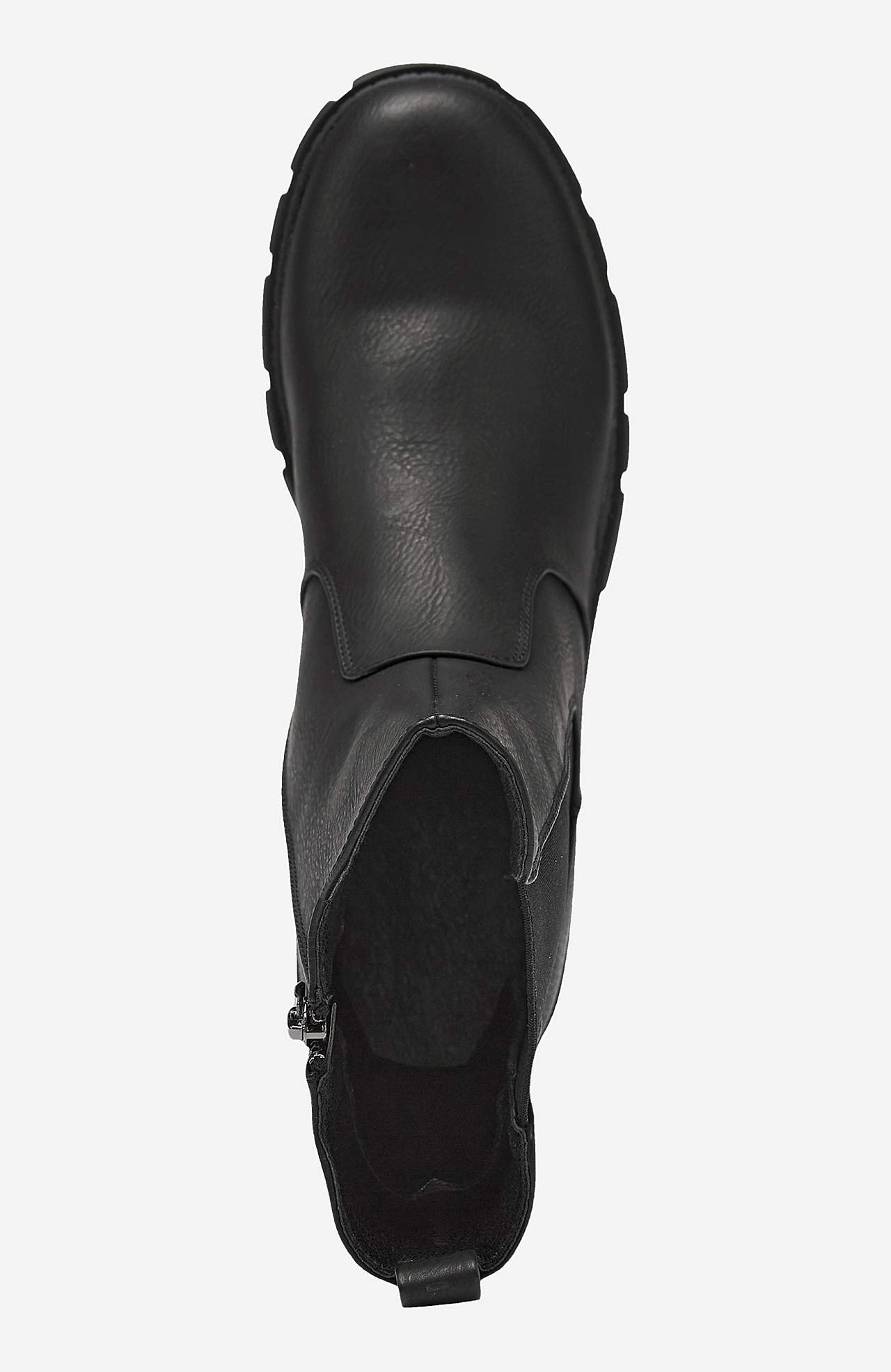 Höga chelseaboots med dragkedja på insidan