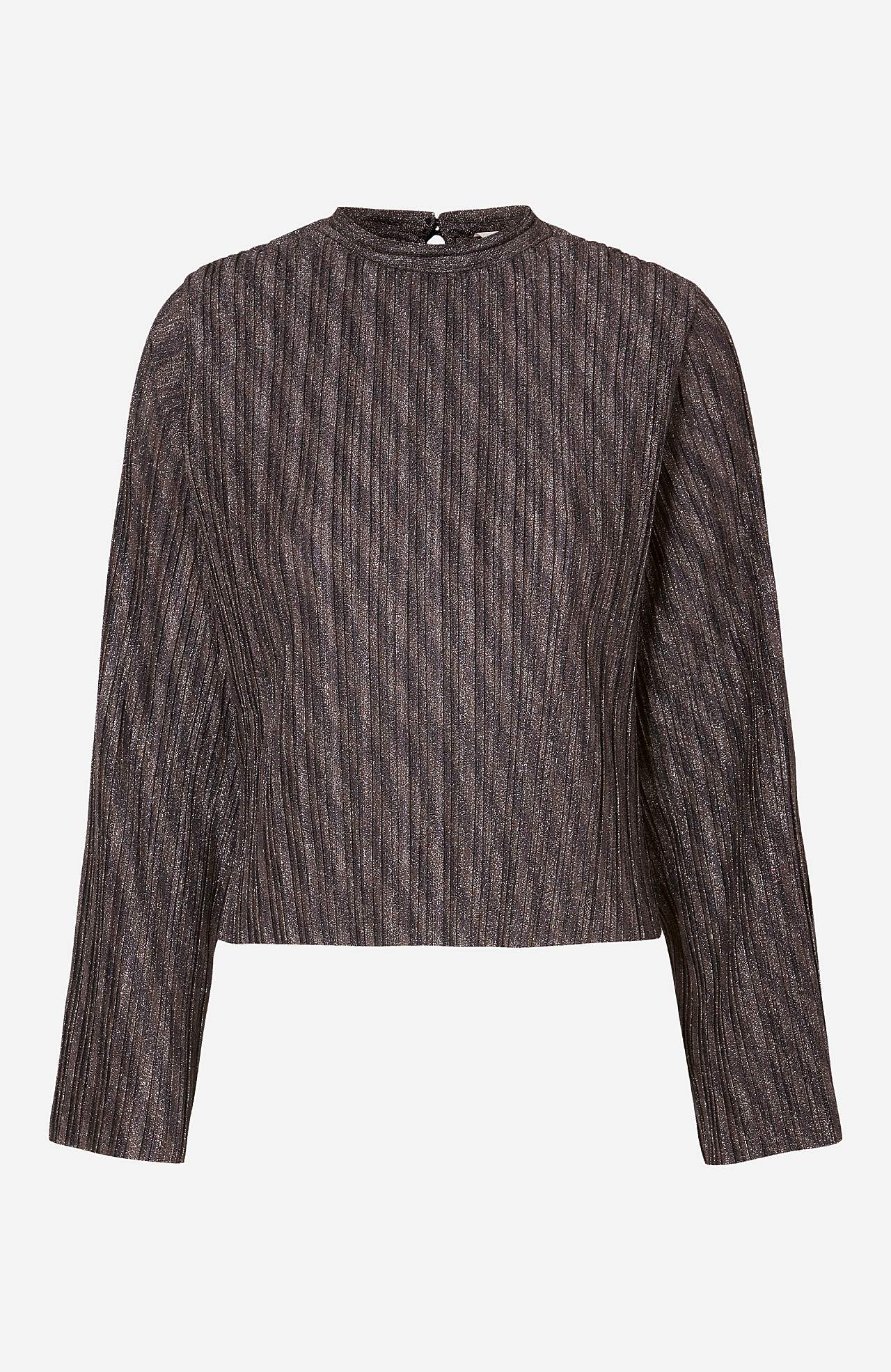 Glittrig topp i plissétyg Lux