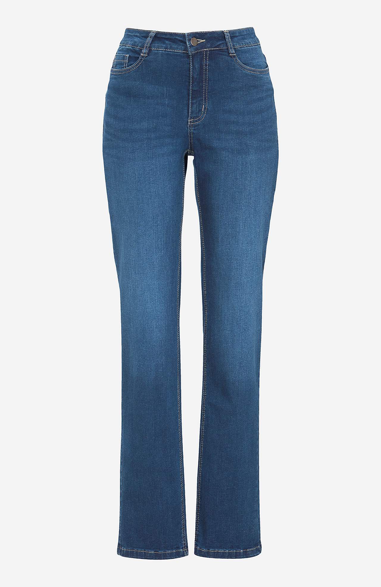 Stretchjeans med rakt ben - tre längder