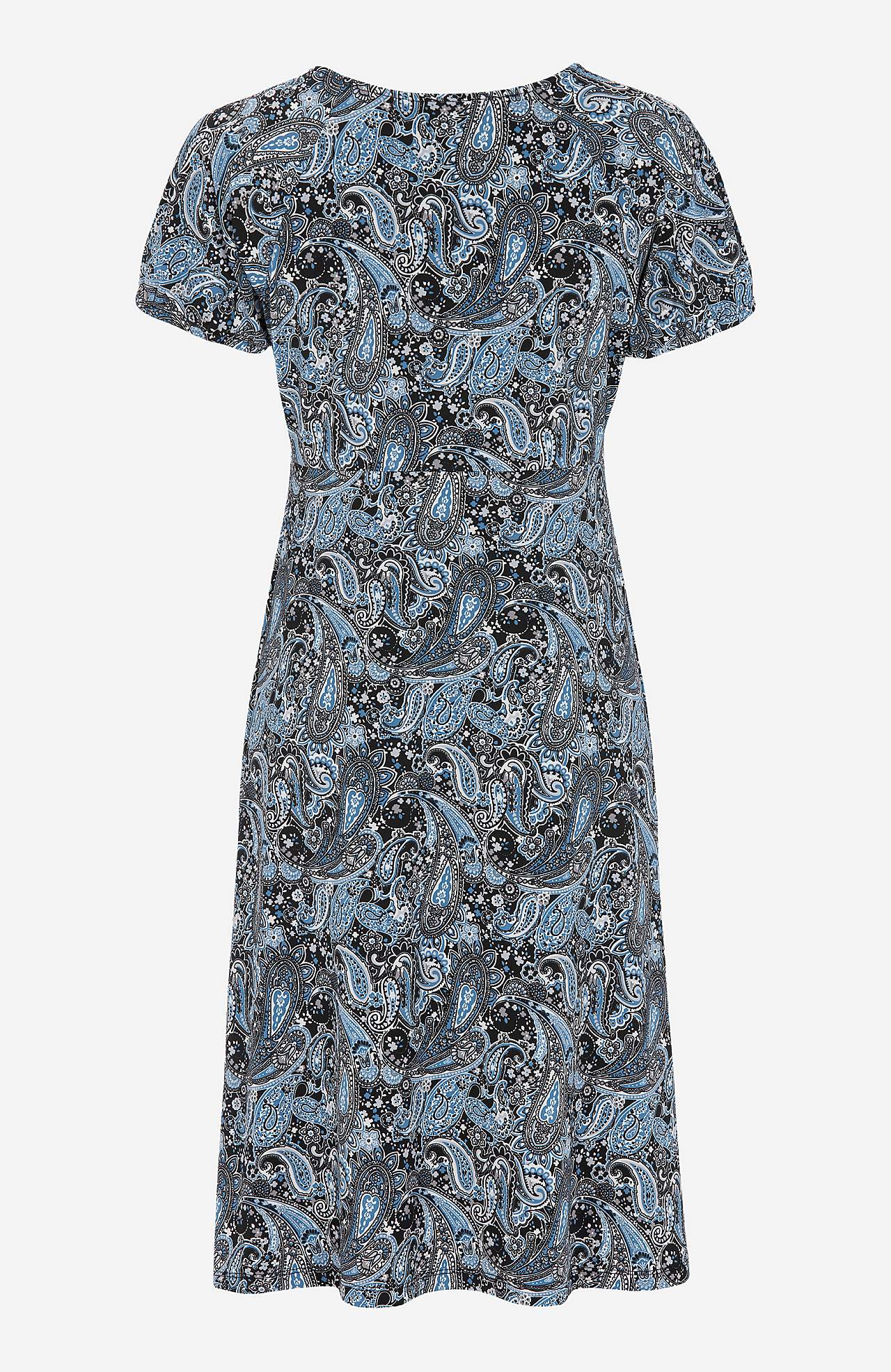 Mönstrad trikåklänning