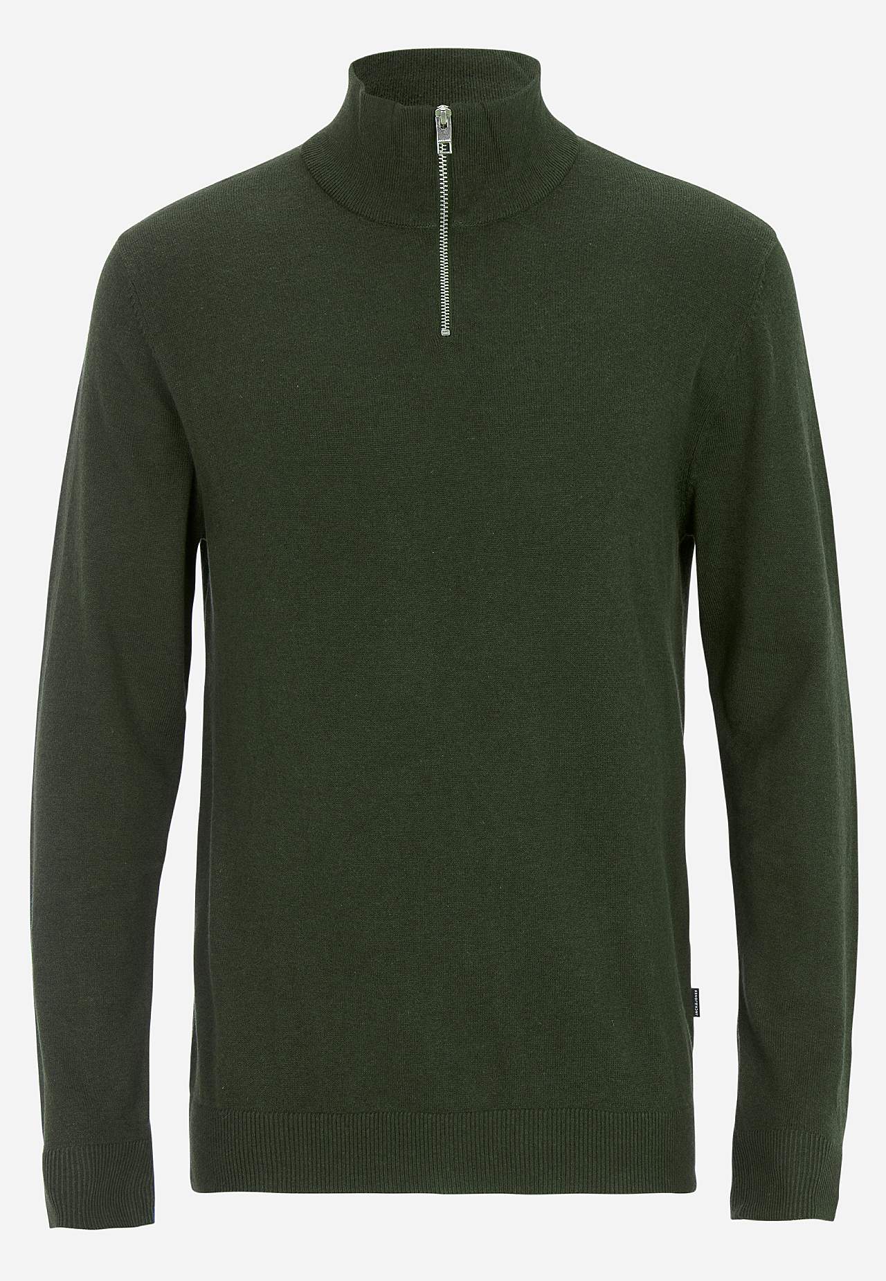 Finstickad tröja med dragkedja