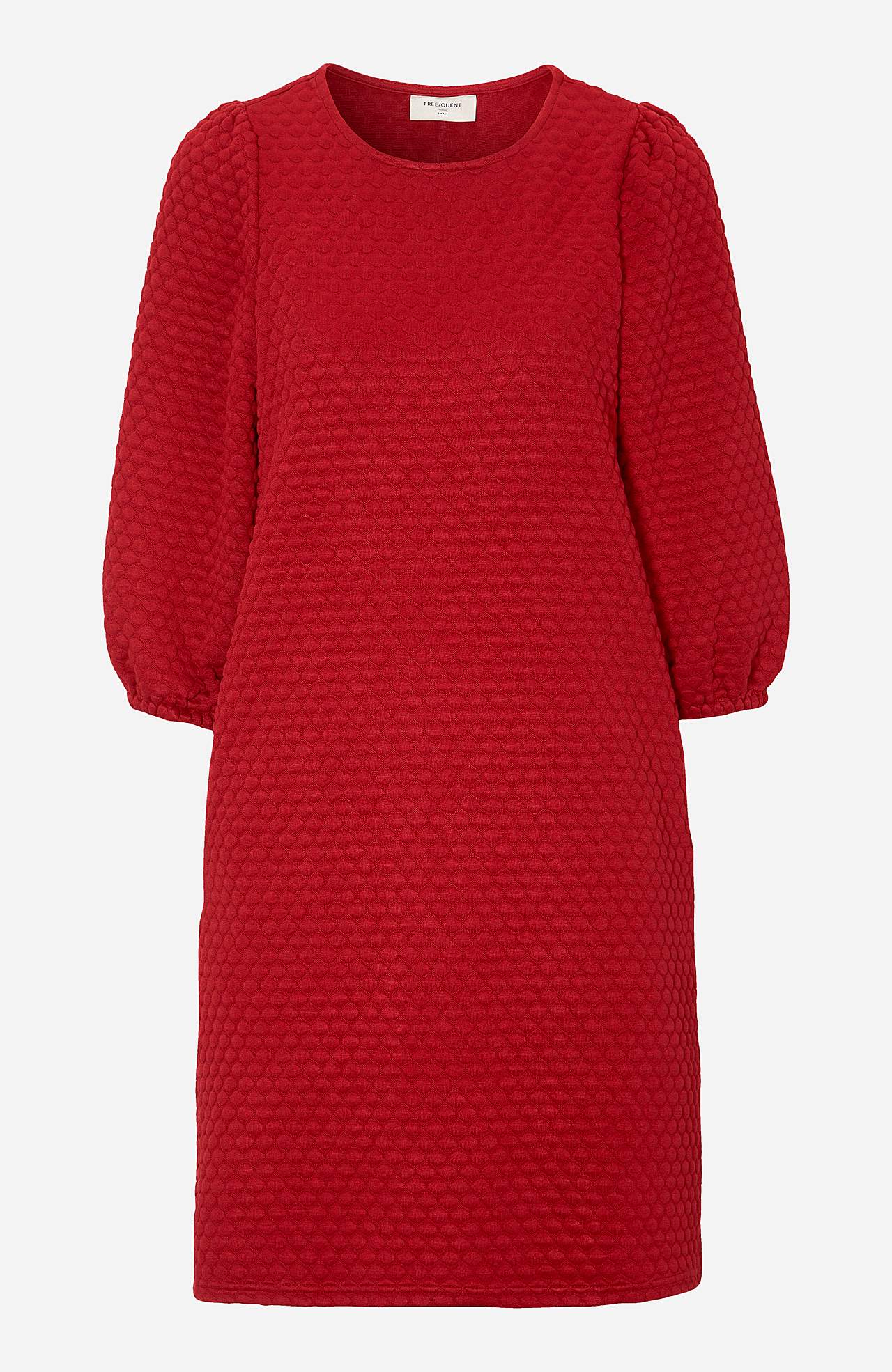 Trikåklänning med 3D-struktur