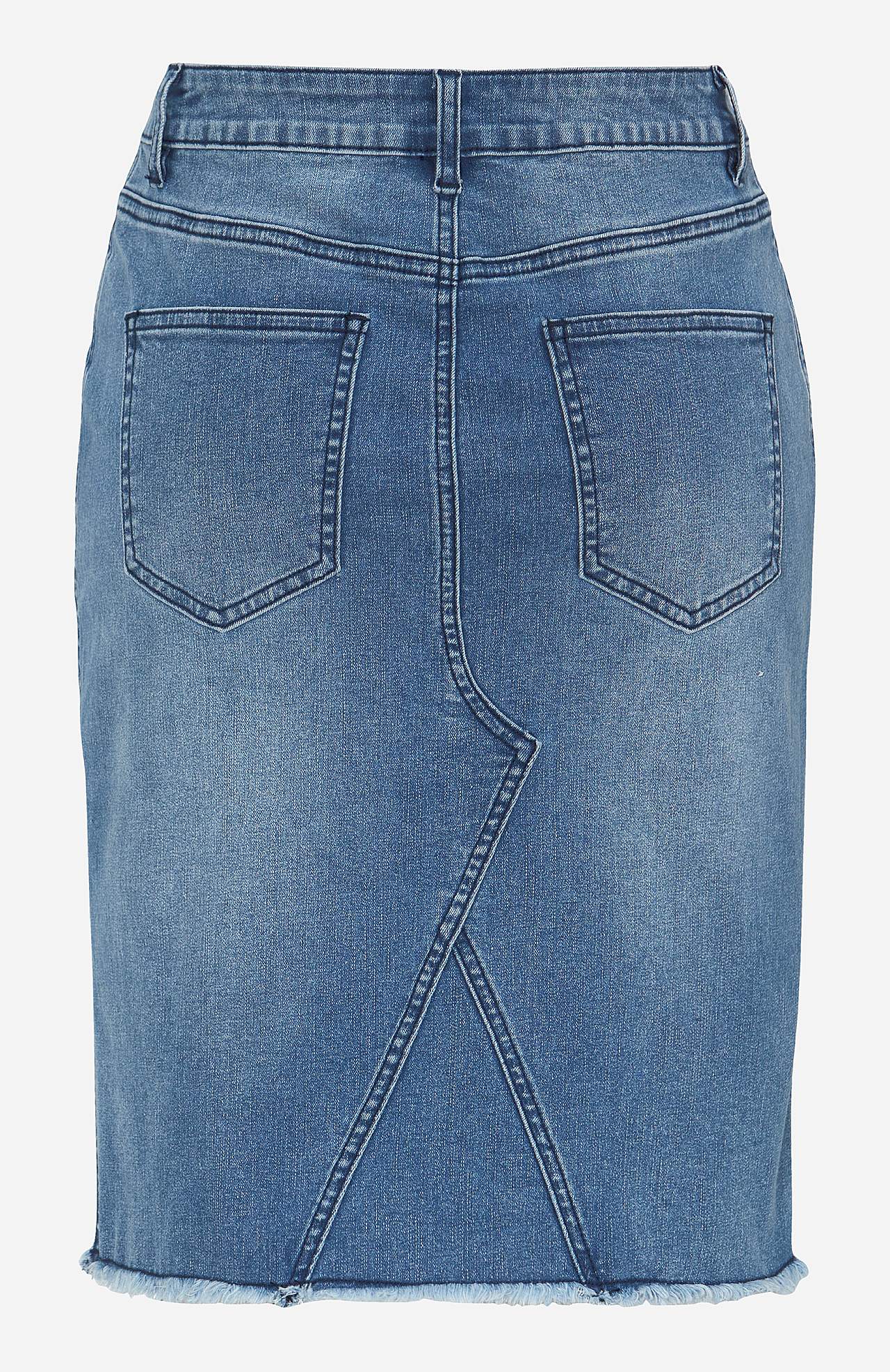 Jeanskjol med broderier