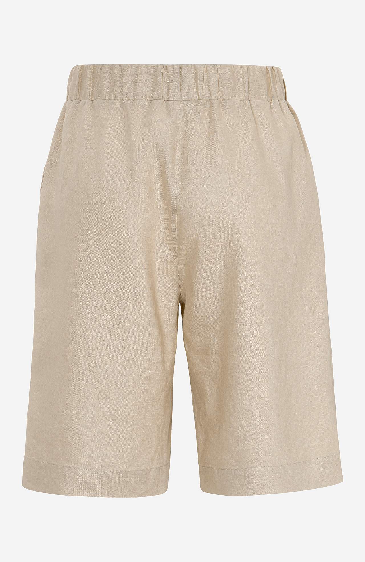 Linneshorts Premium med resår i midjan