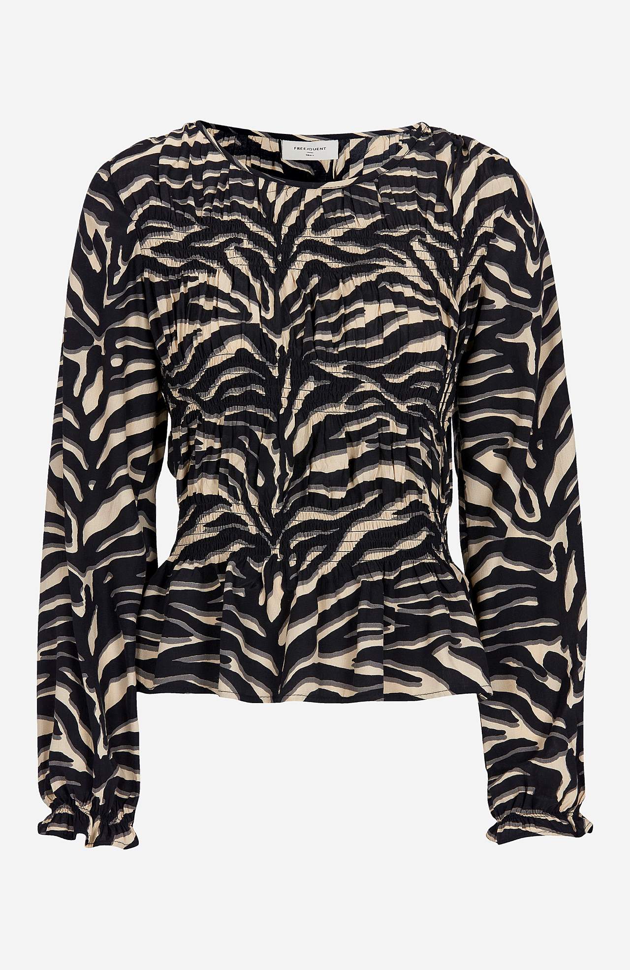 Mönstrad blus med smock