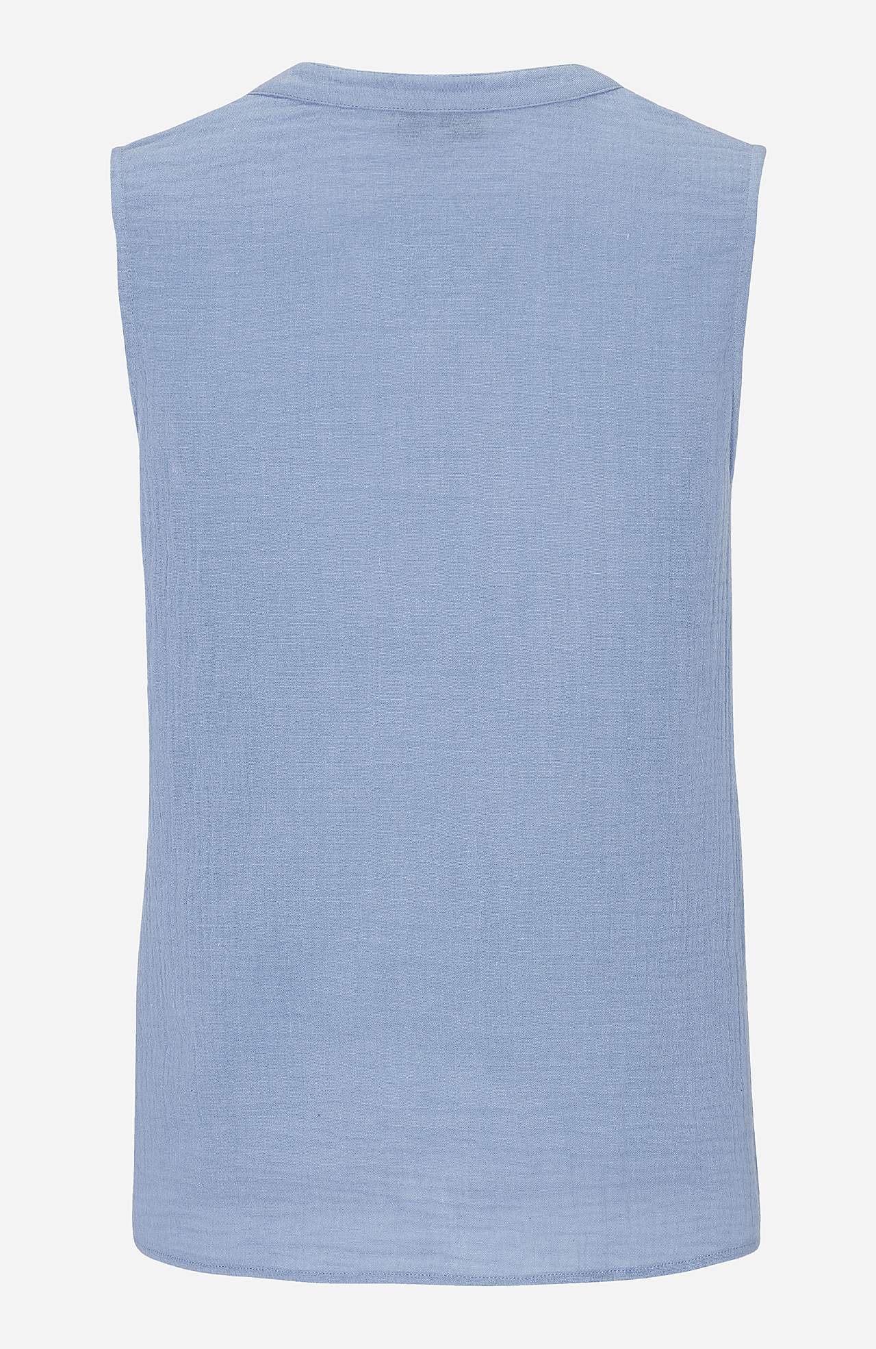 Ärmlös, krinklad blus Patricia