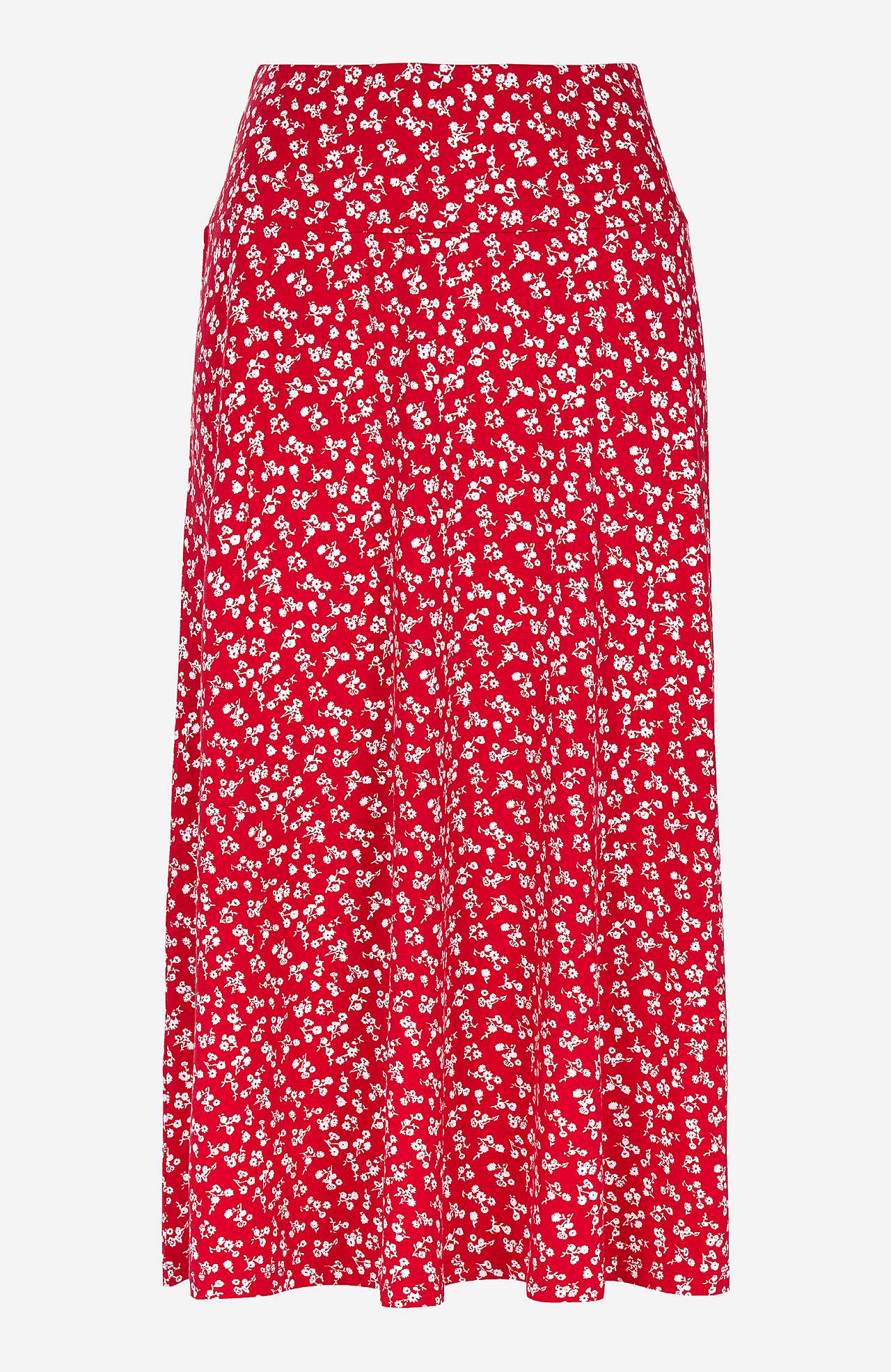 Lång, utsvängd trikåkjol Kate