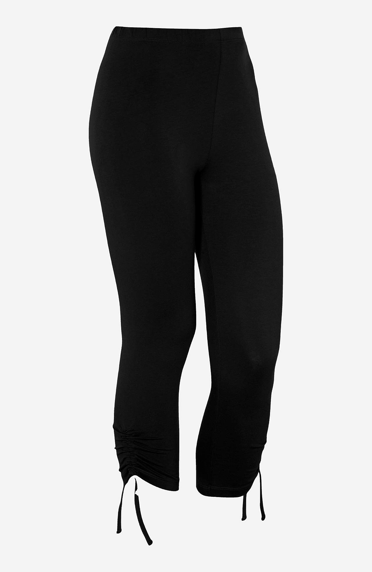 Caprileggings med dragsko i bensluten Astrid 2-pack