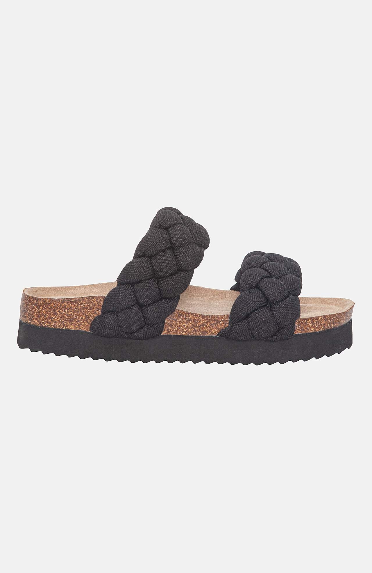 Sandal med flätade remmar