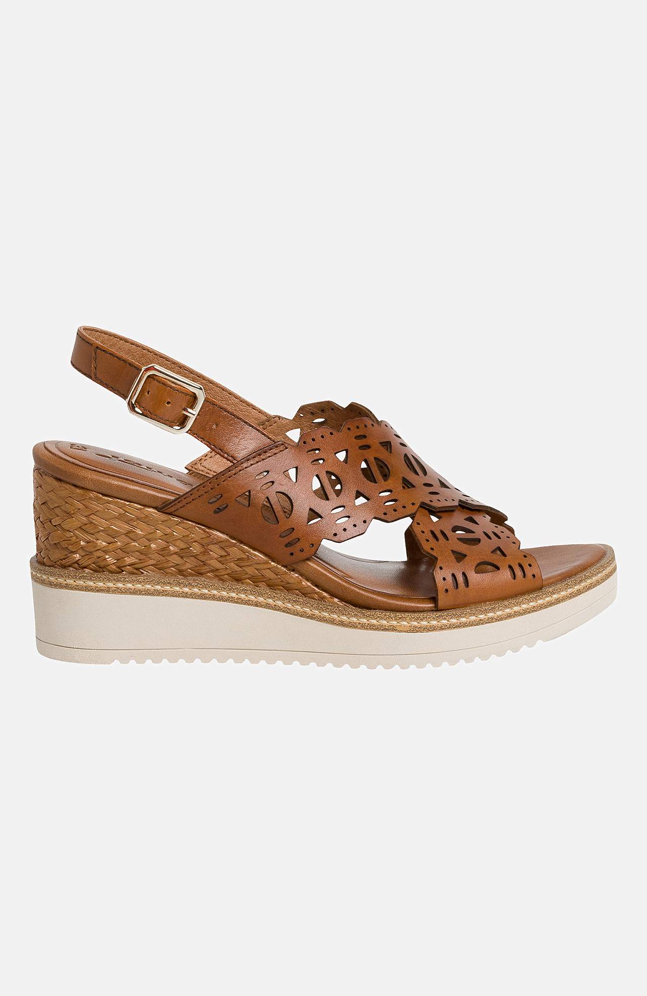 Sandalett med mönstrade remmar