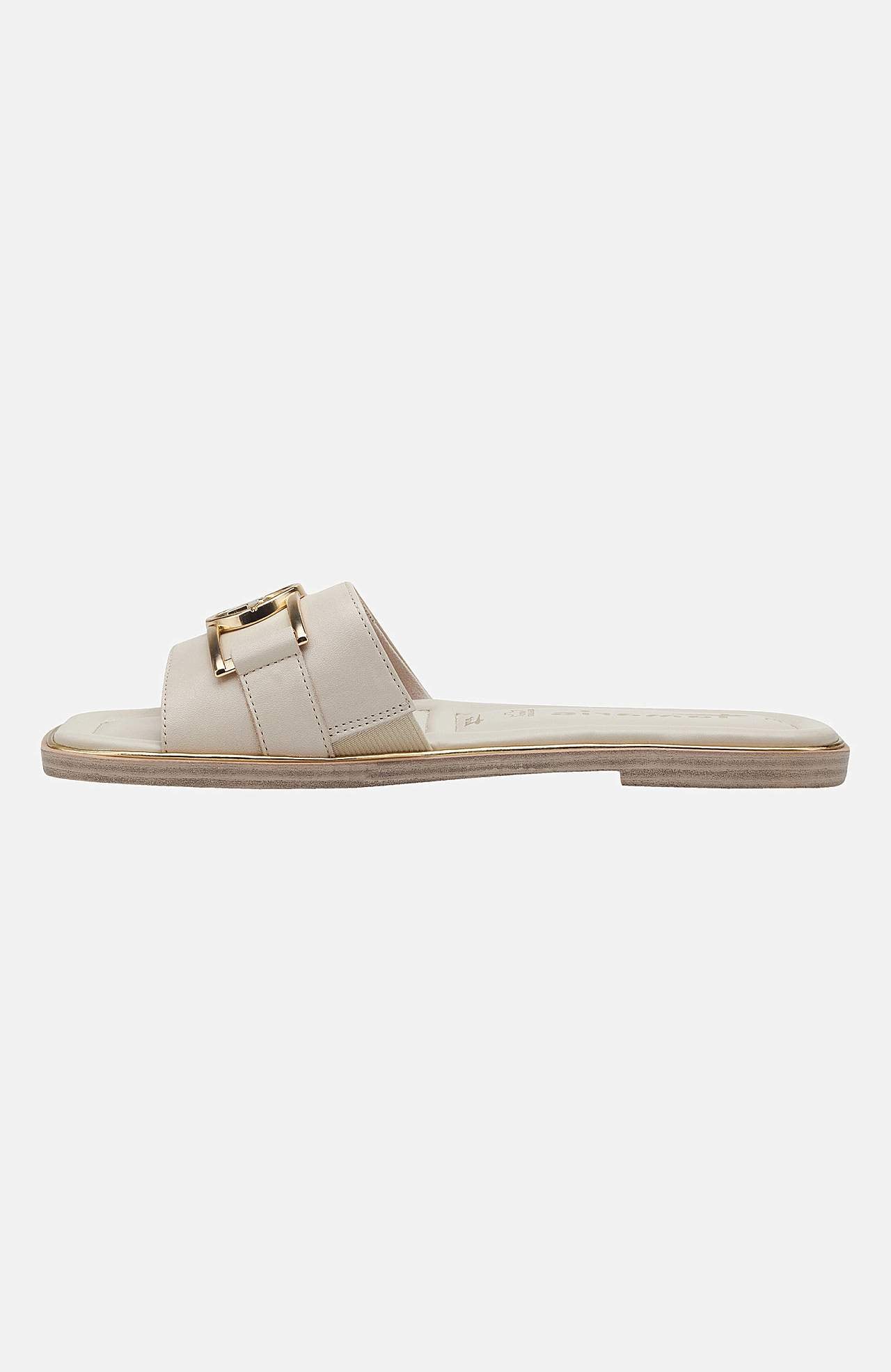 Slip in-sandal i skinn