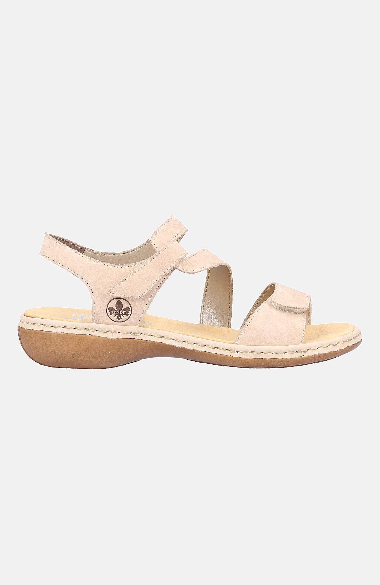 Skinnsandal med justerbara remmar