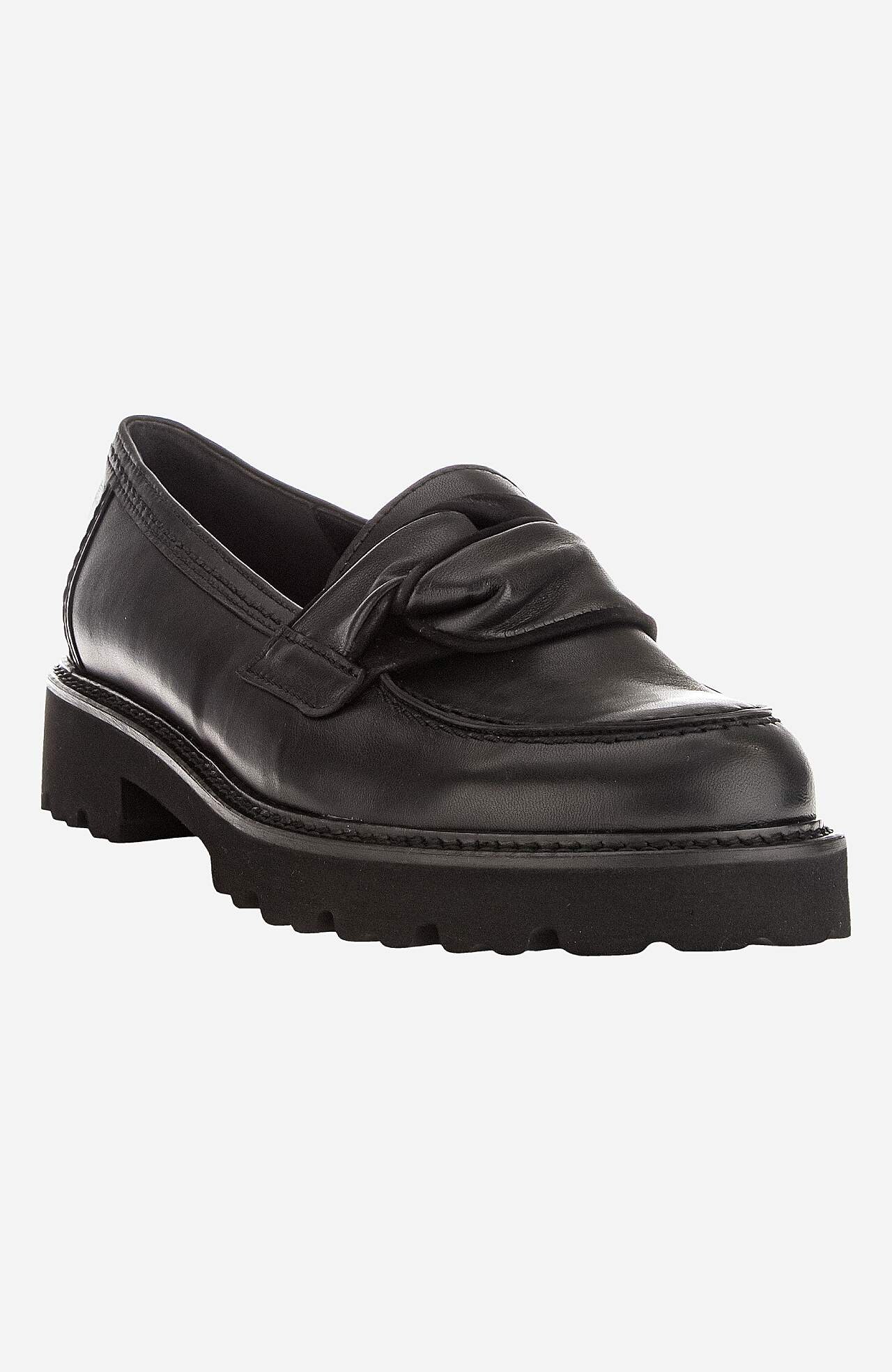 Skinnloafer med dekorativ rem