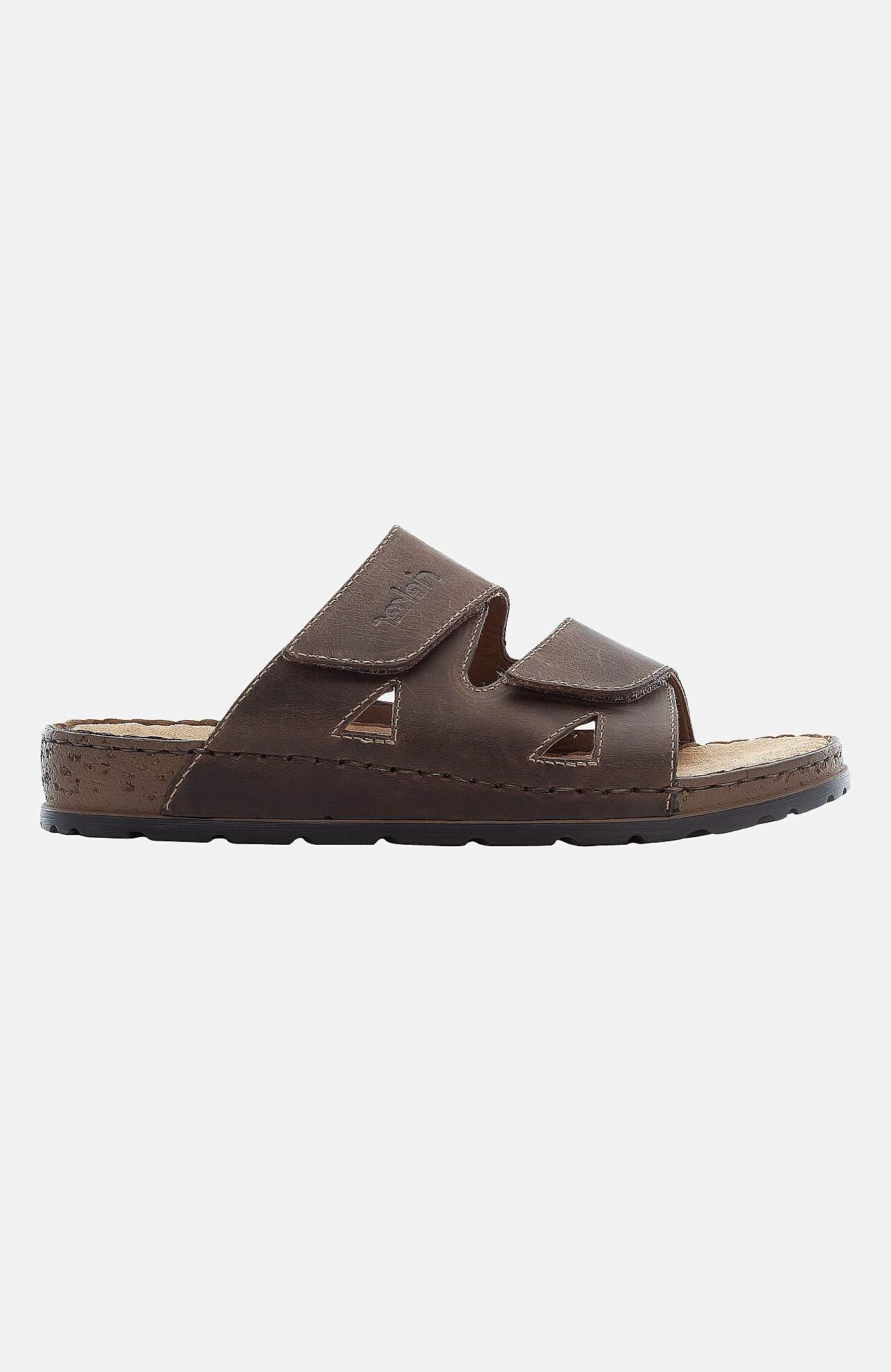 Skinnsandal med kardborrestängning