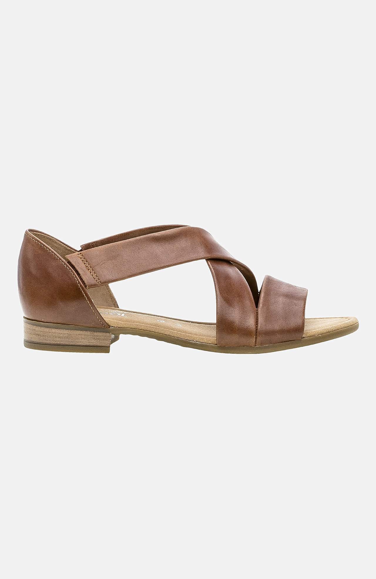 Skinnsandal med täckt häl