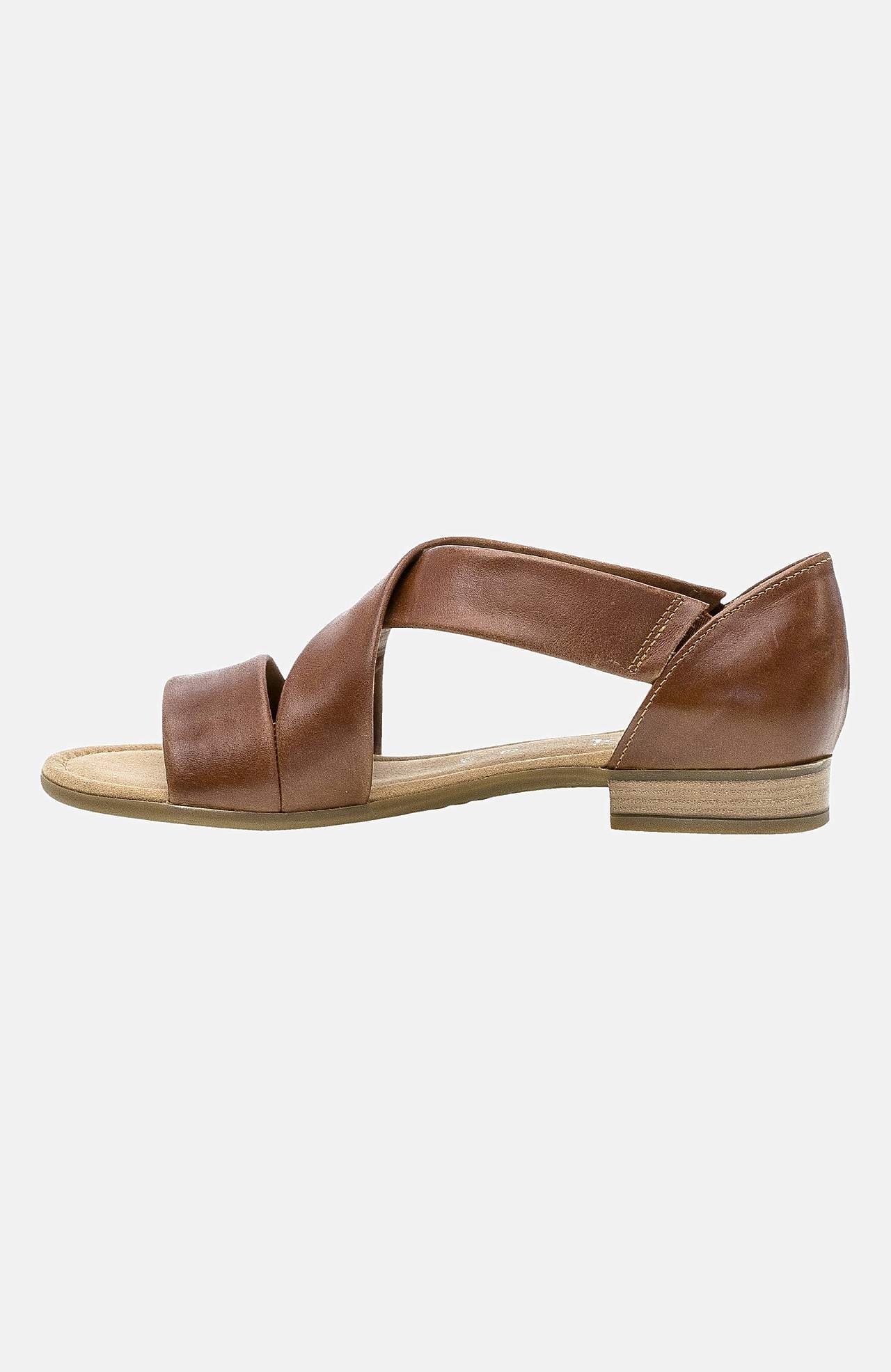 Skinnsandal med täckt häl