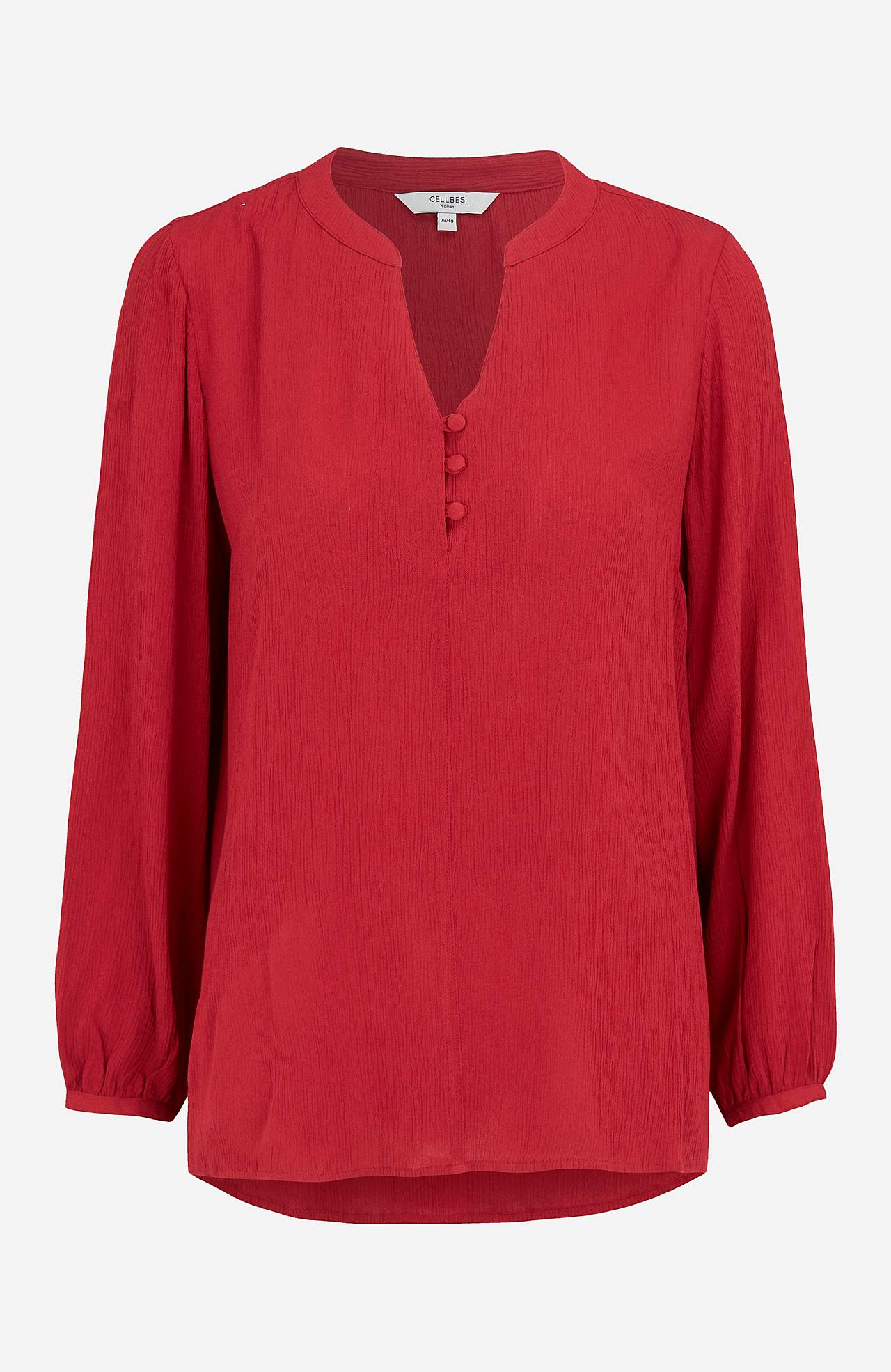 Crepe blus med knappar Greta