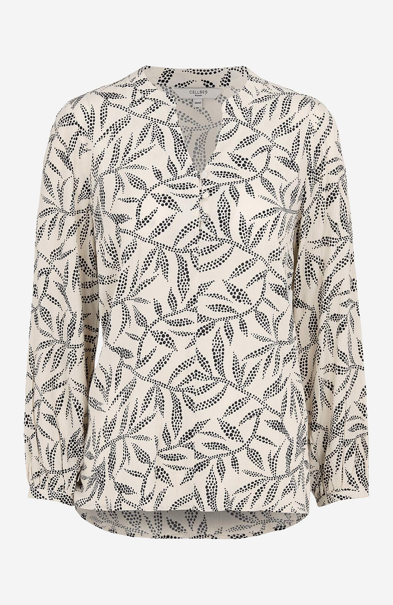 Crepe blus med knappar Greta
