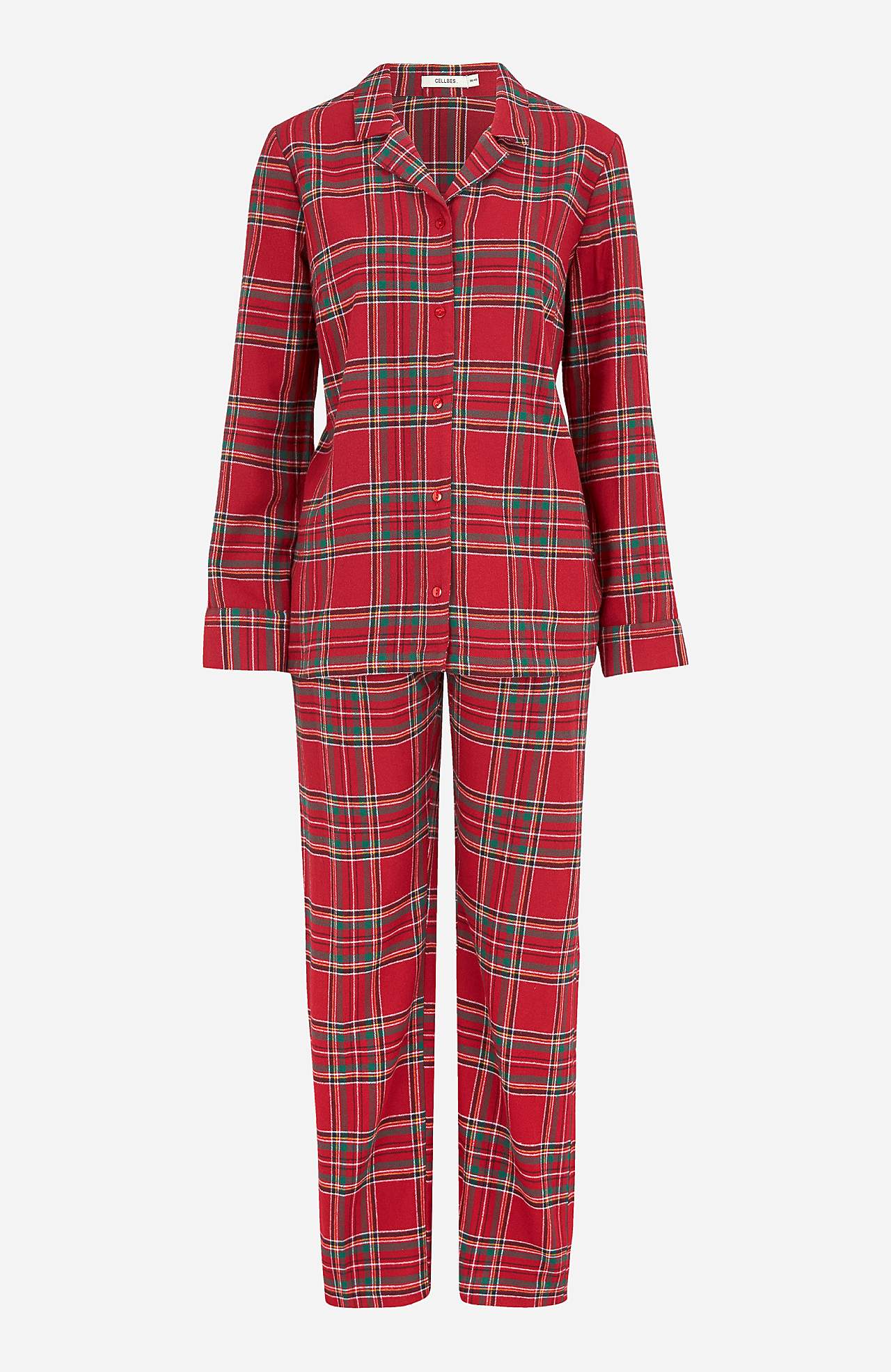 Rutig pyjamas i flanell
