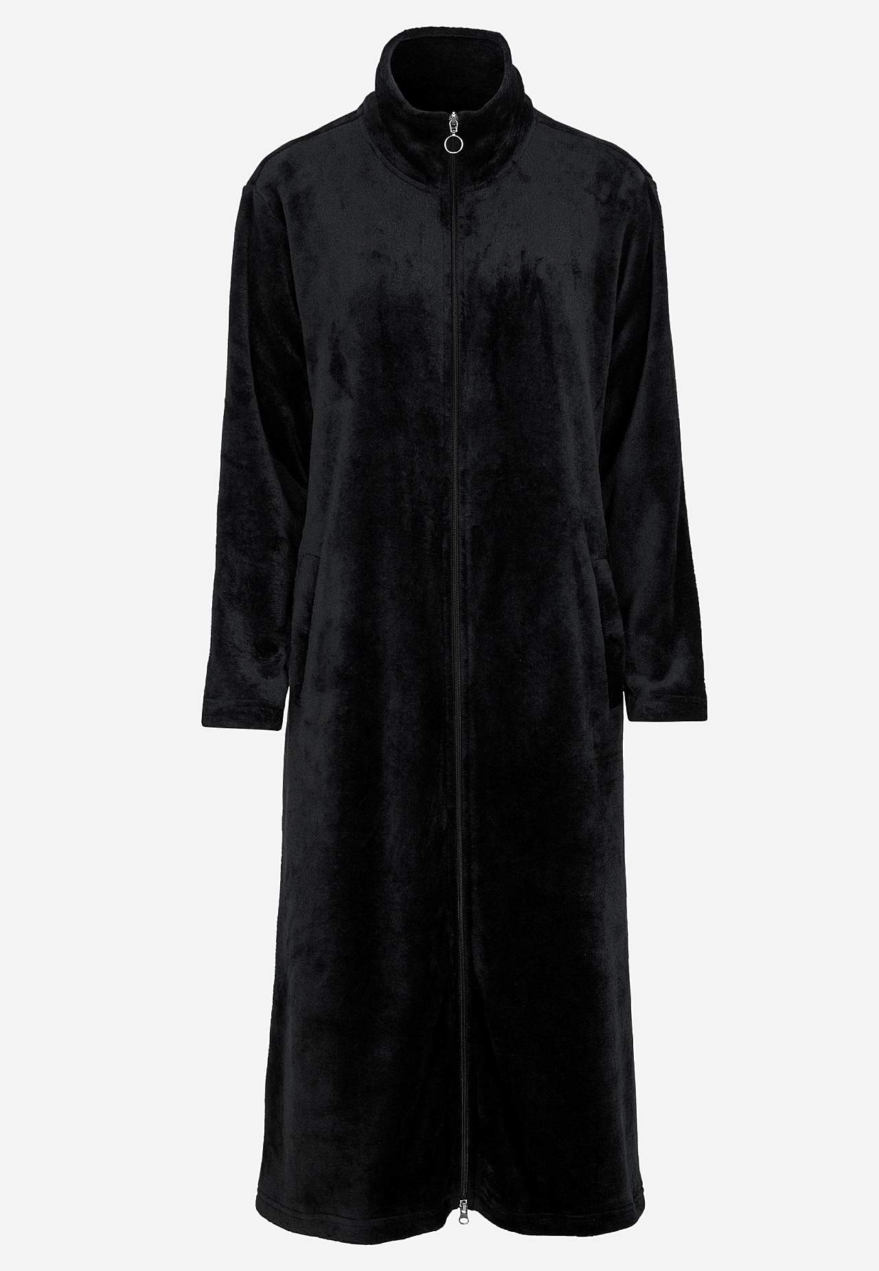 Morgonrock i fleece med sidofickor