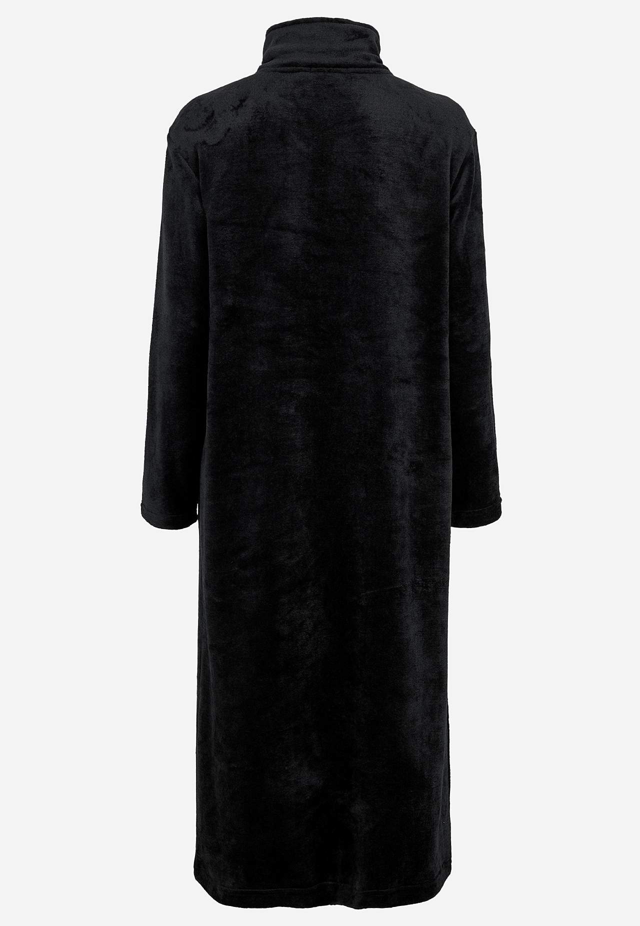 Morgonrock i fleece med sidofickor