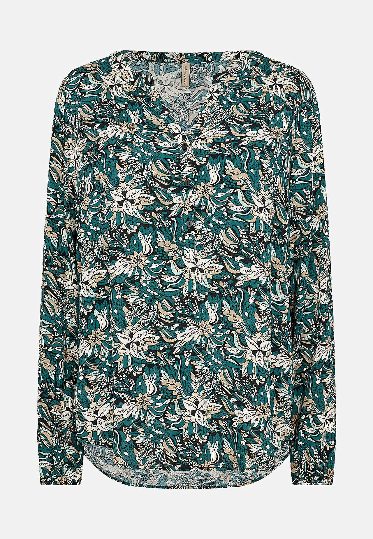 Blommönstrad blus Tarita