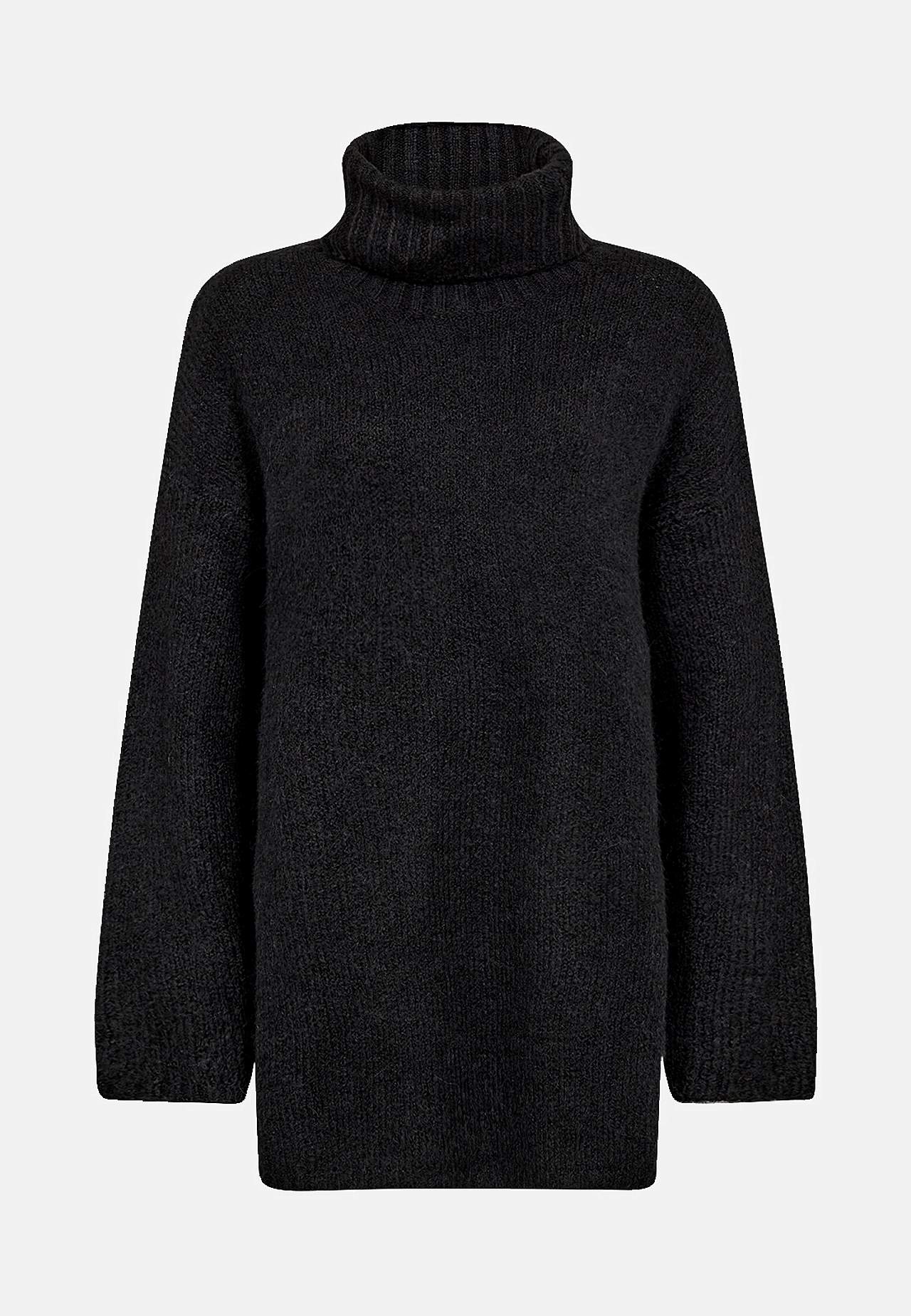 Stickad tröja med polokrage