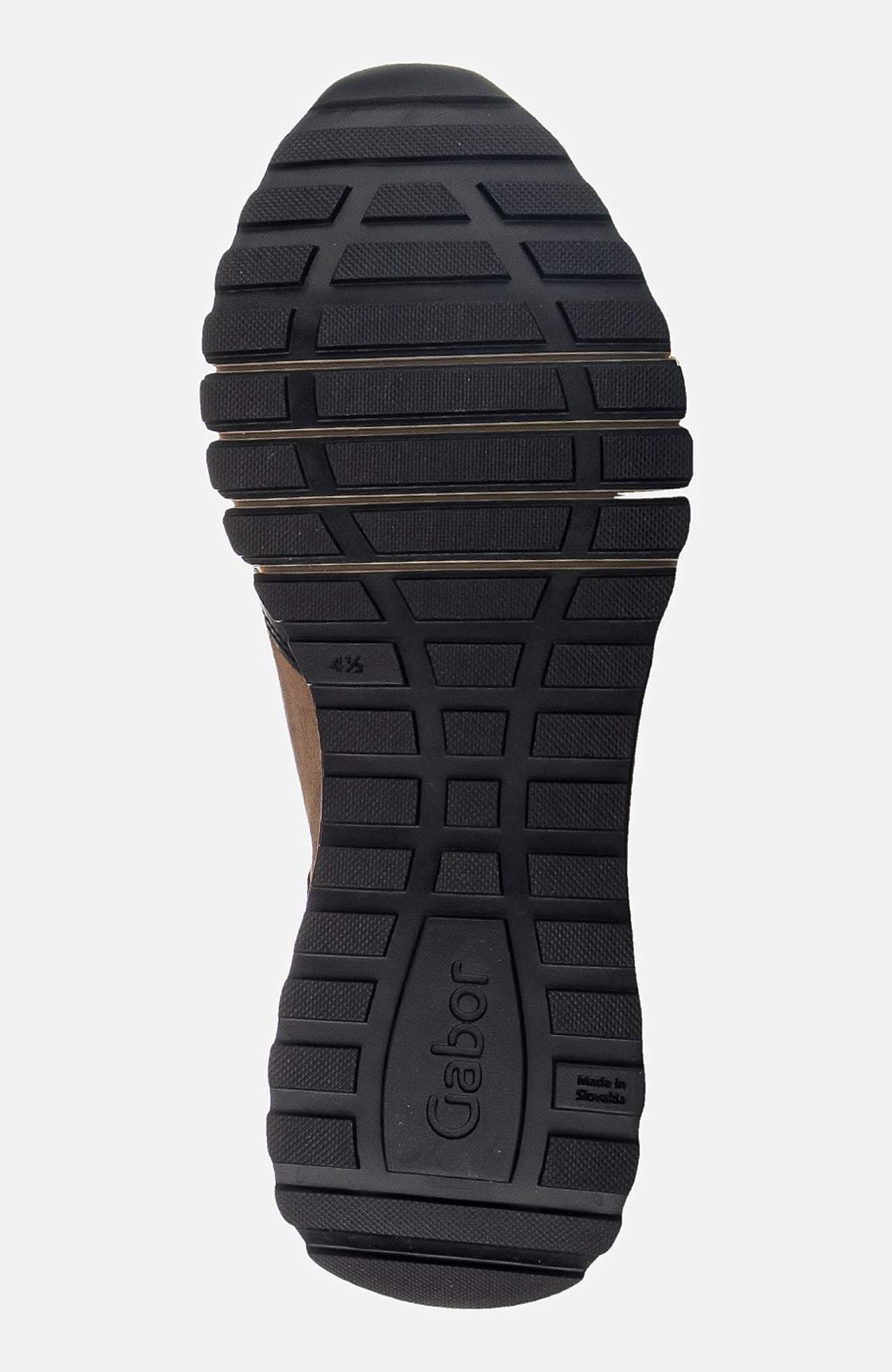 Blockfärgad sneaker i skinn