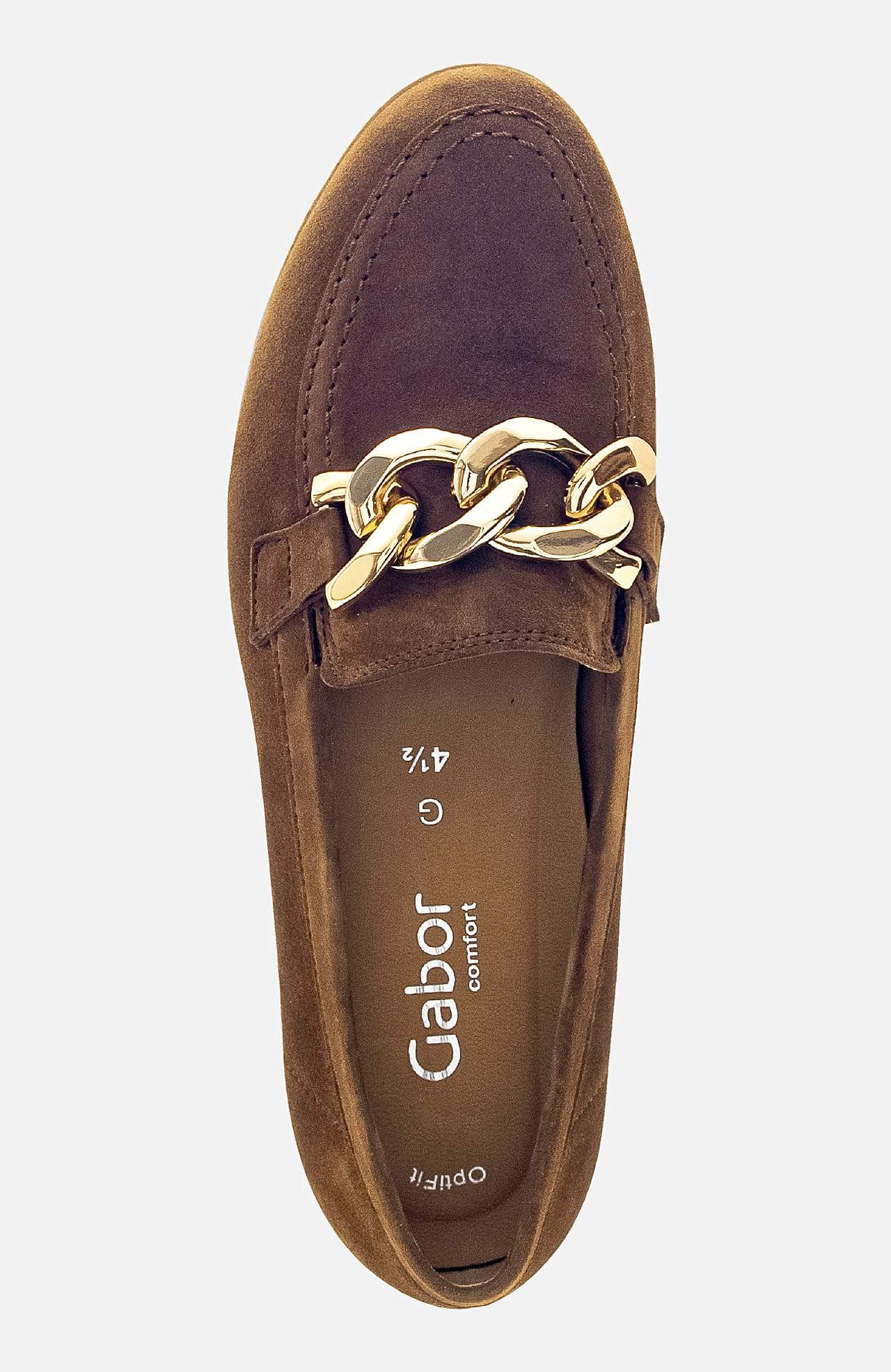 Slip-on loafer med kedjedetalj