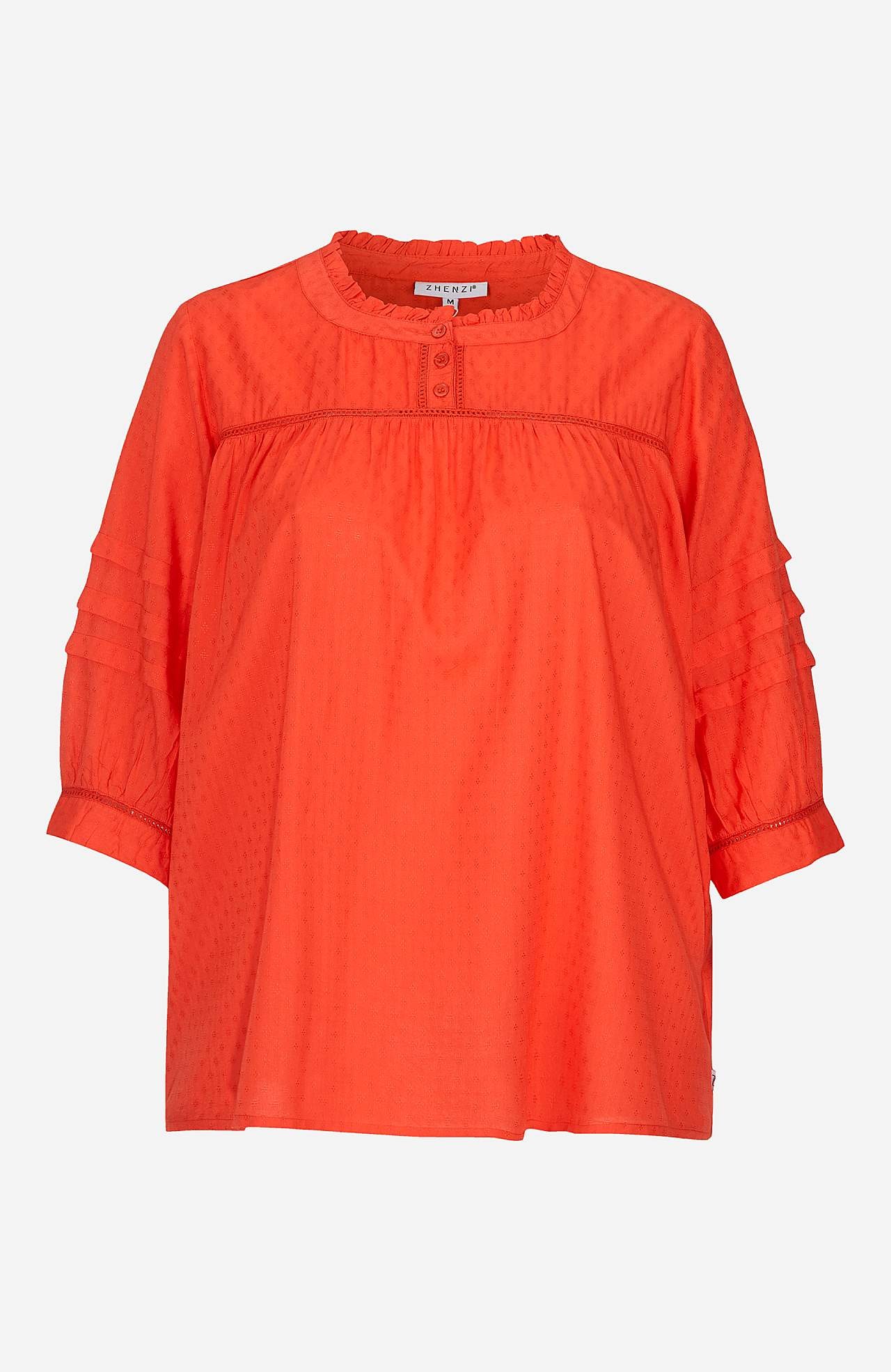 Blus med strukturmönster Viviann
