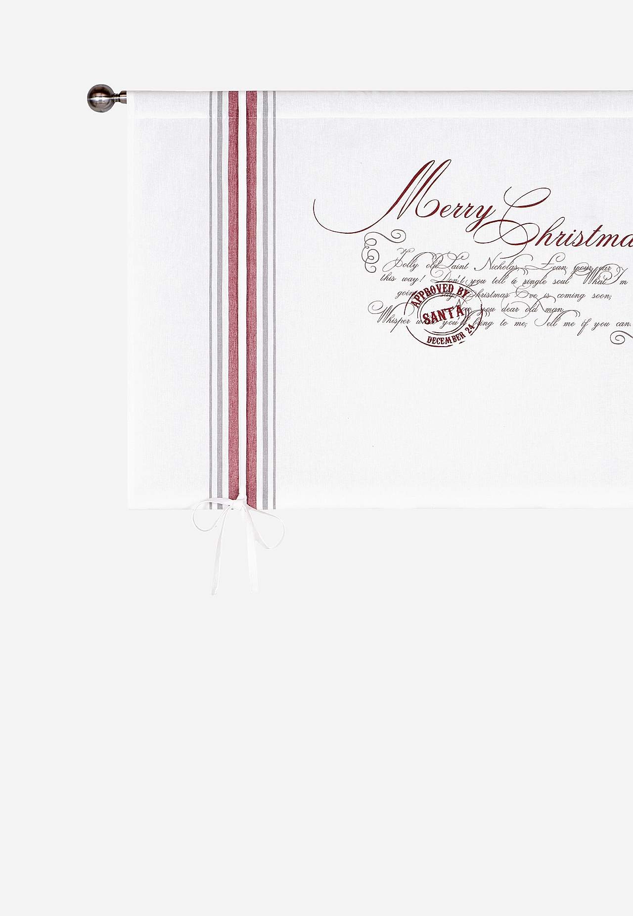 Julgardin med text Santa
