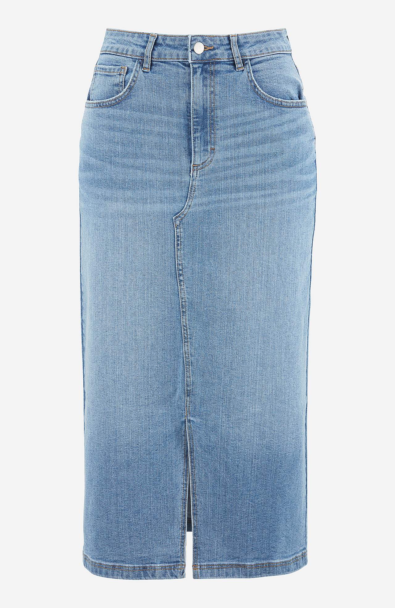 Jeanskjol med slits fram