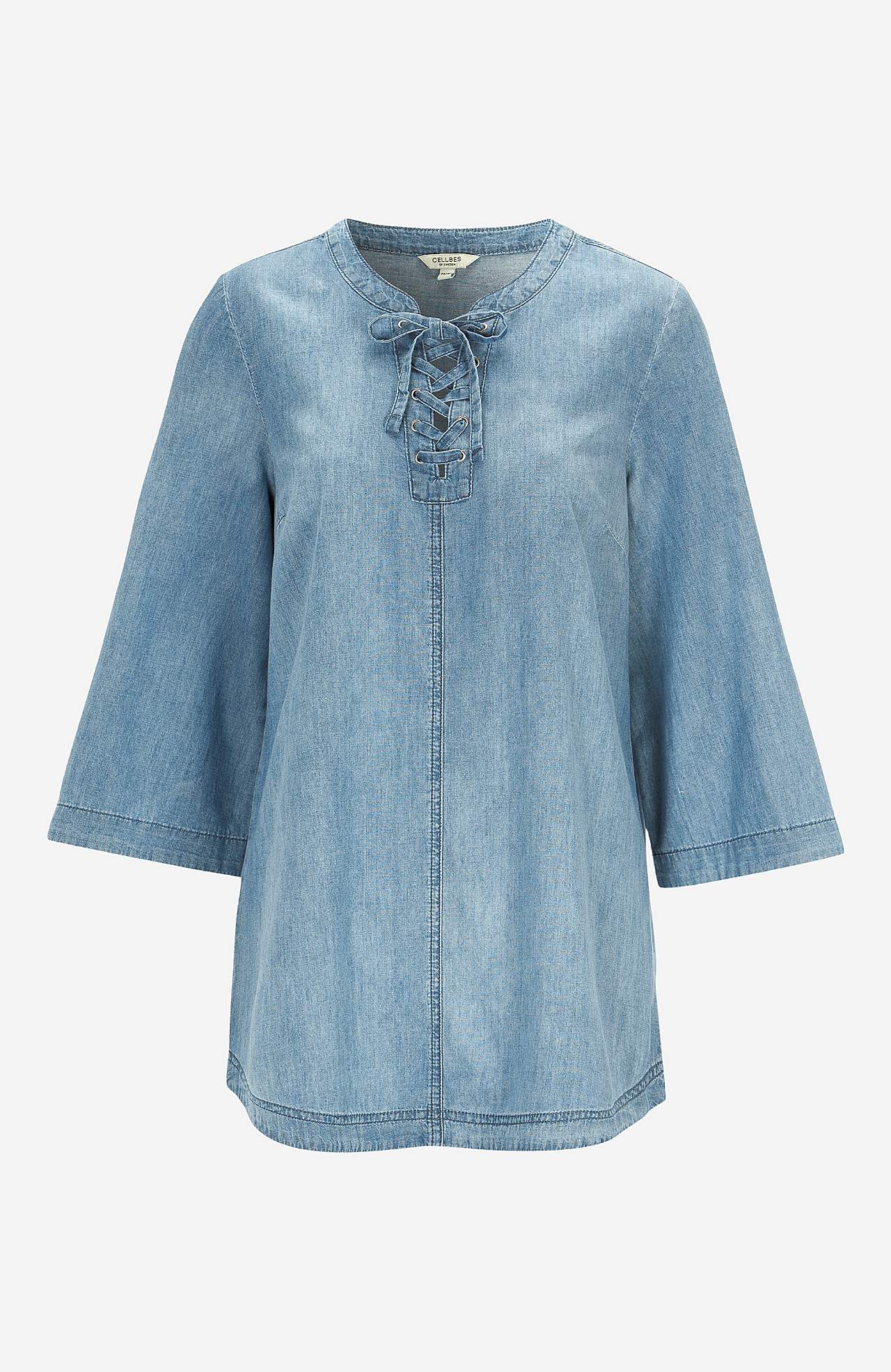 Denimtunika med snörning Ella